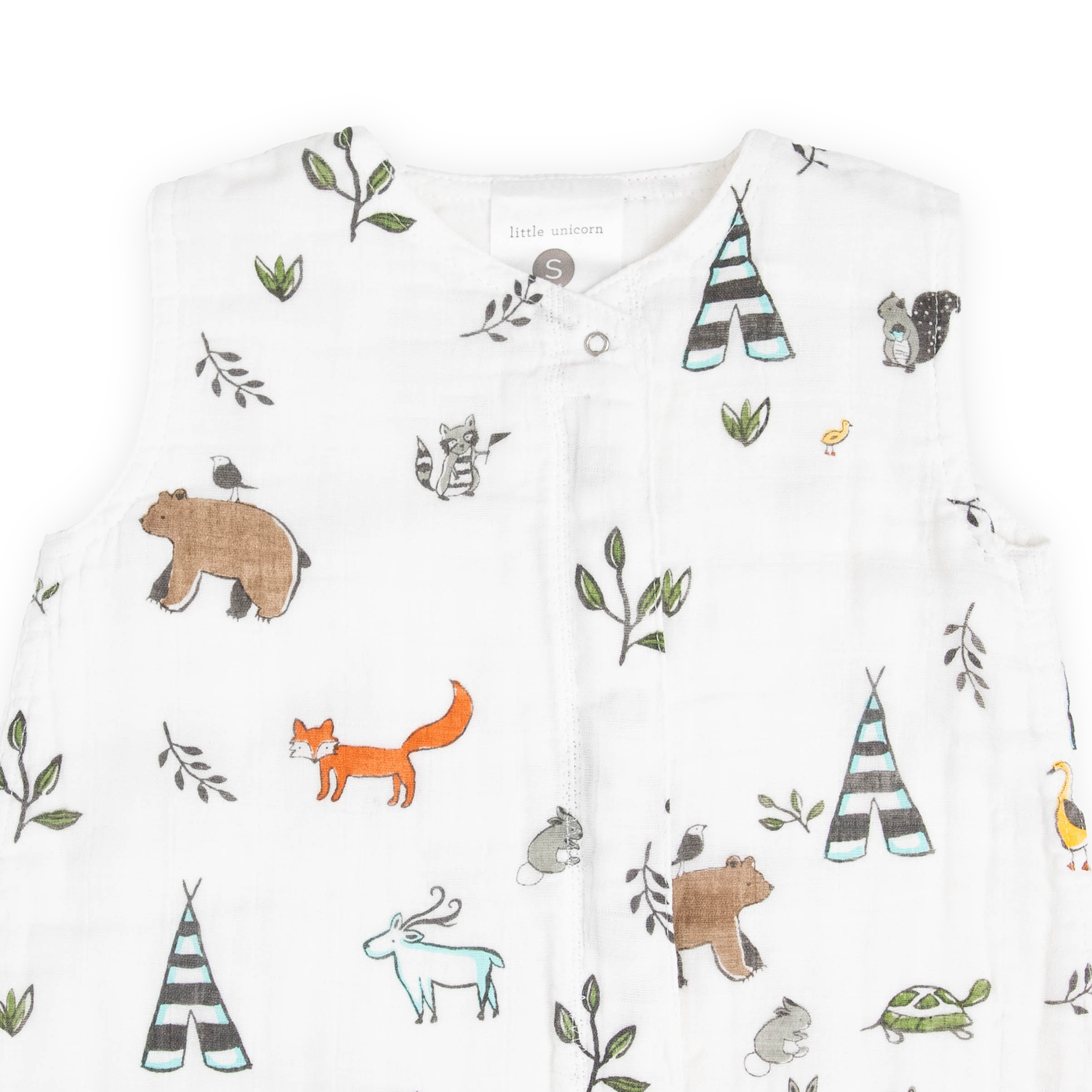 Cotton Muslin Sleep Bag - Forest Friends