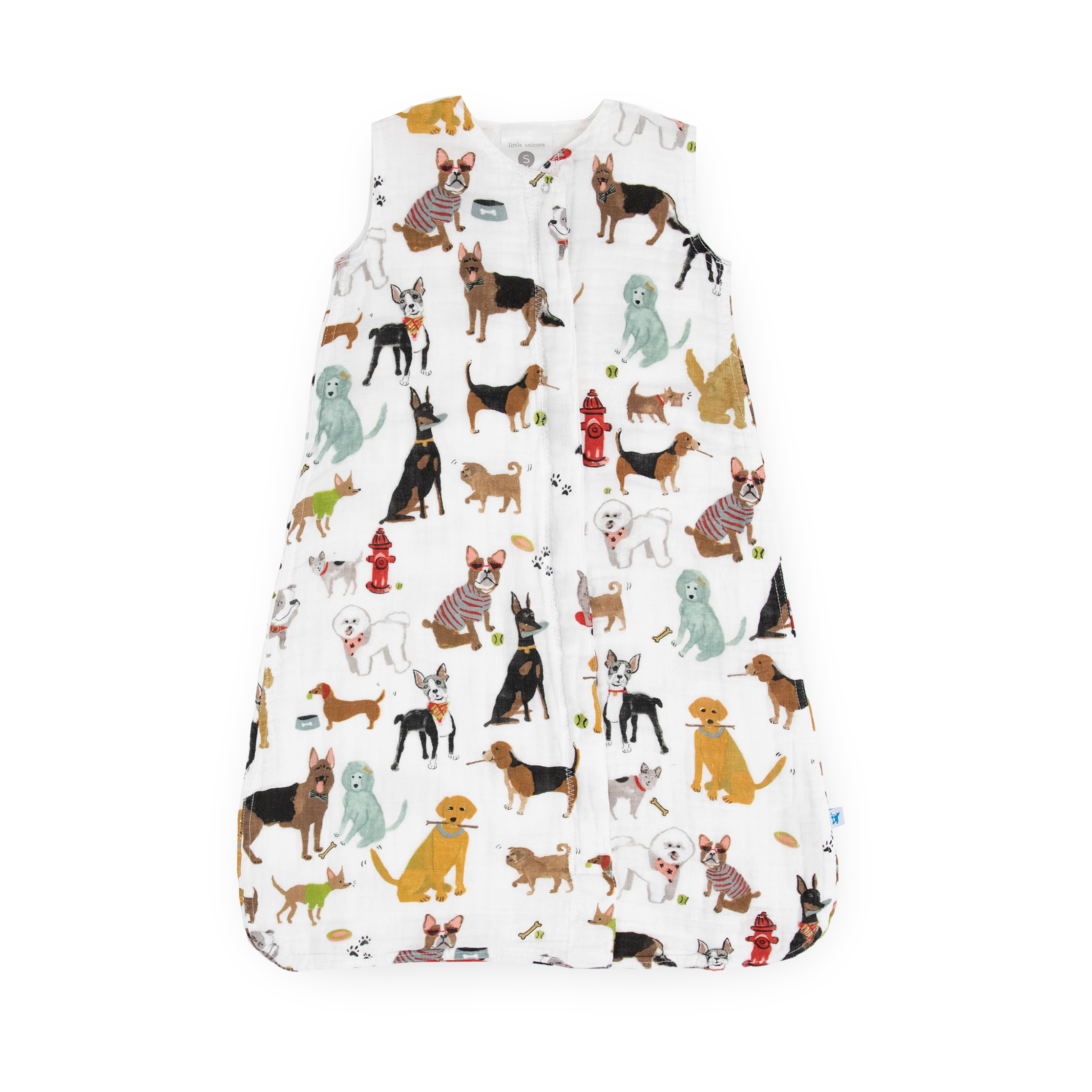 Cotton Muslin Sleep Bag - Woof