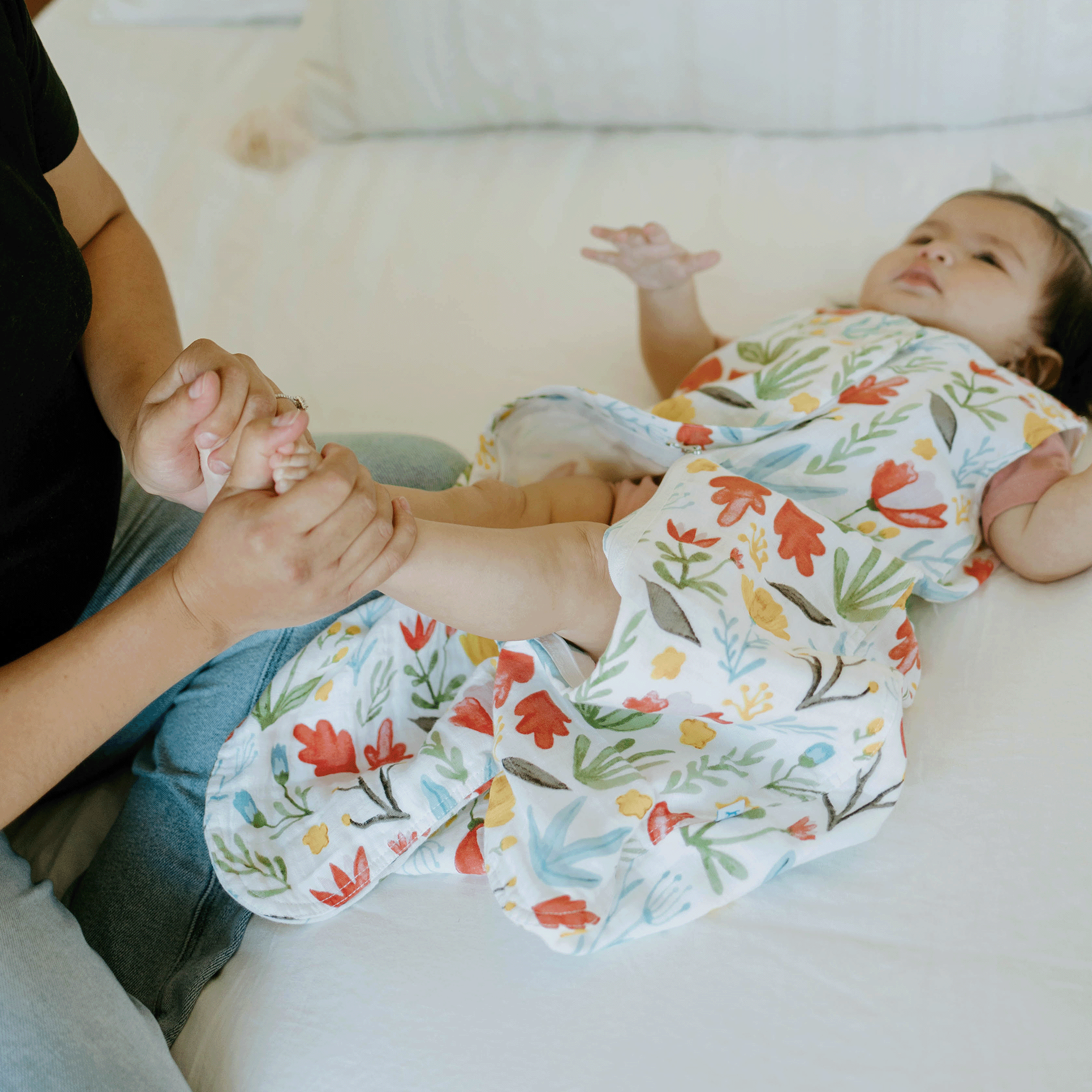 Cotton Muslin Sleep Bag - Meadow