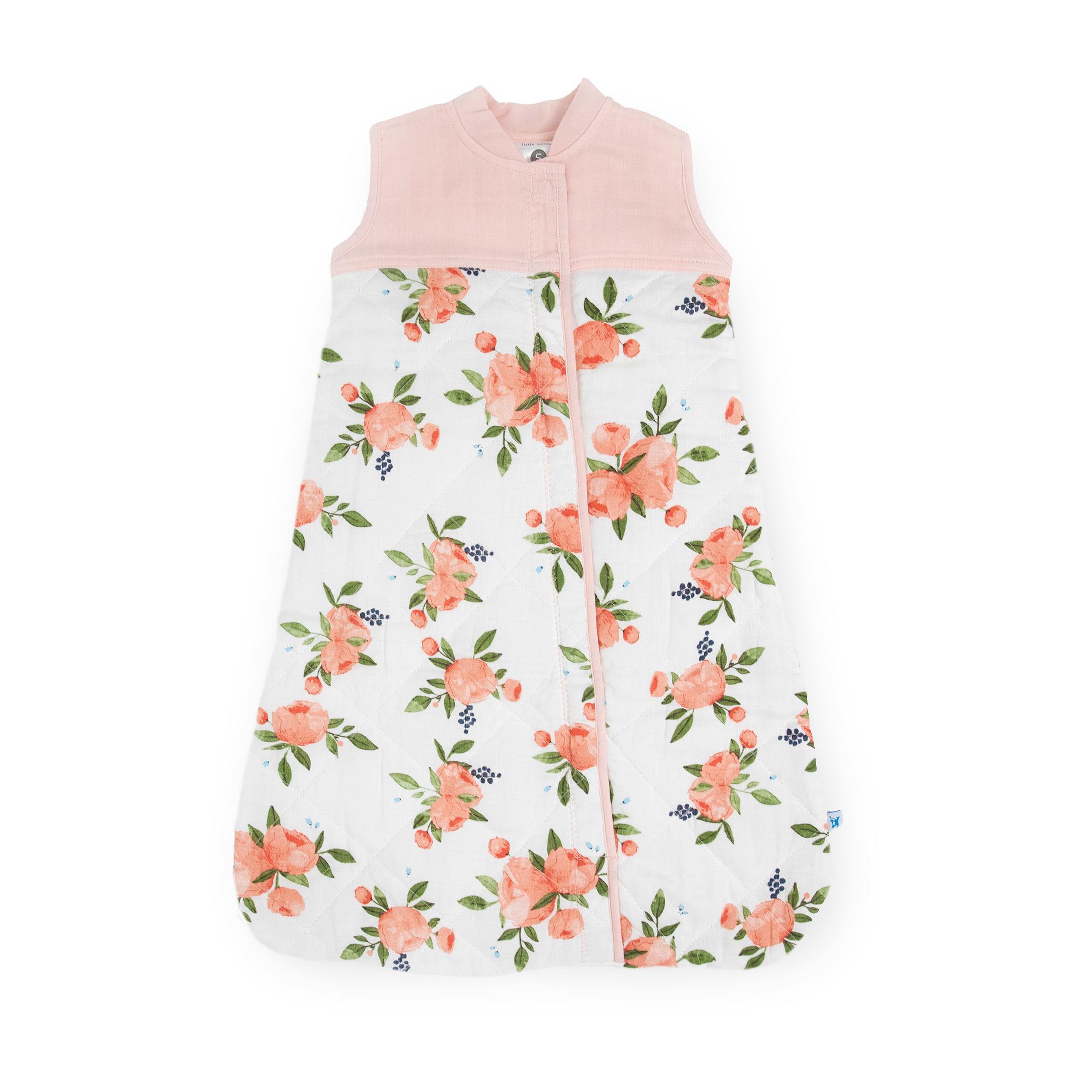 Cotton Muslin Quilted Sleep Bag - Watercolor Roses