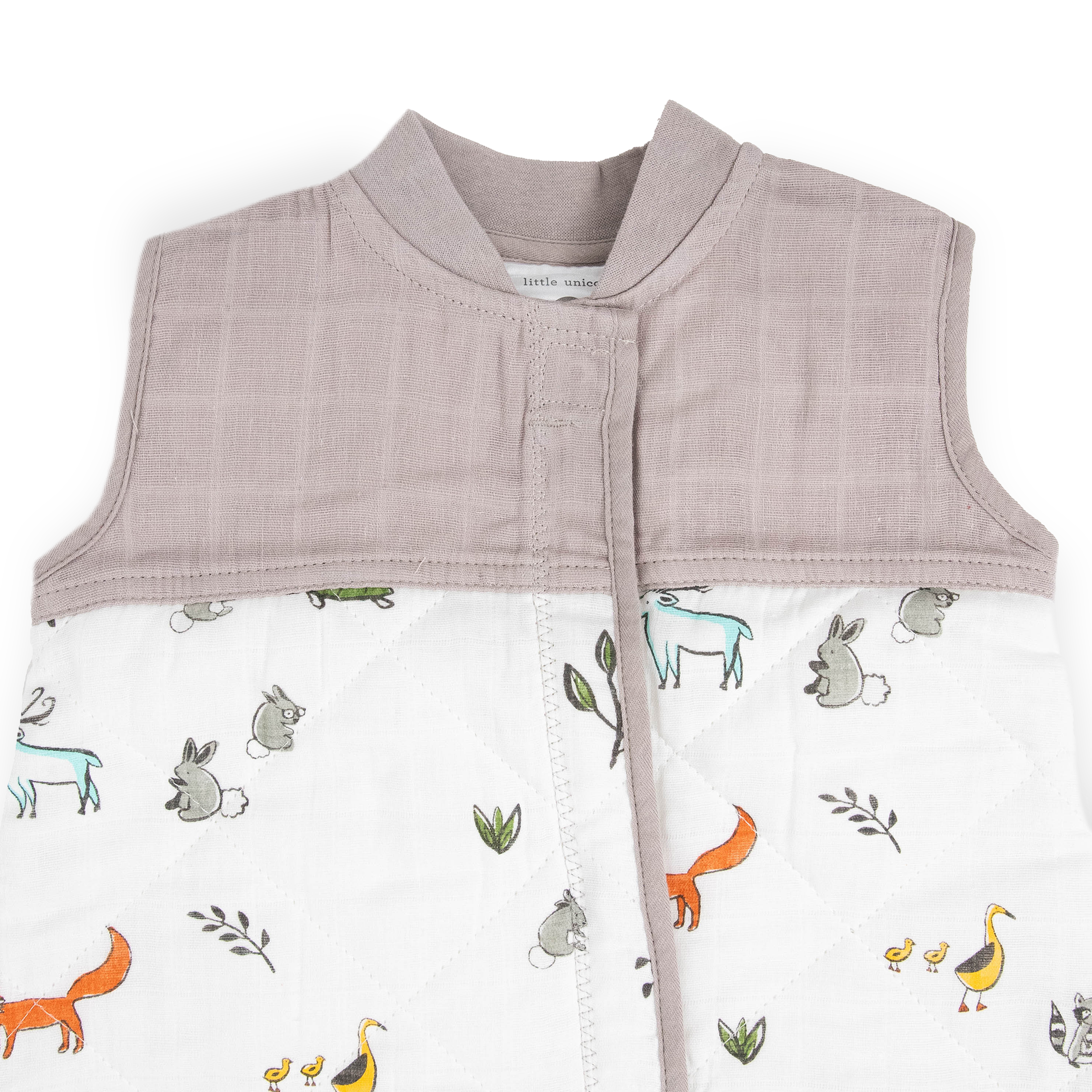 Cotton Muslin Quilted Sleep Bag - Forest Friends