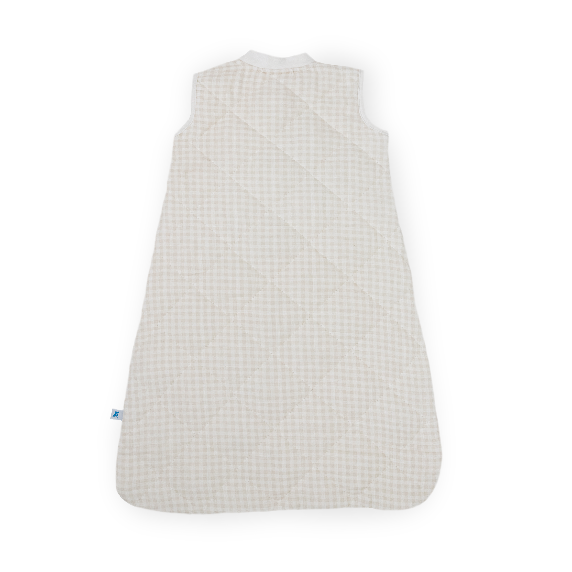 Cotton Muslin Quilted Sleep Bag - Tan Gingham