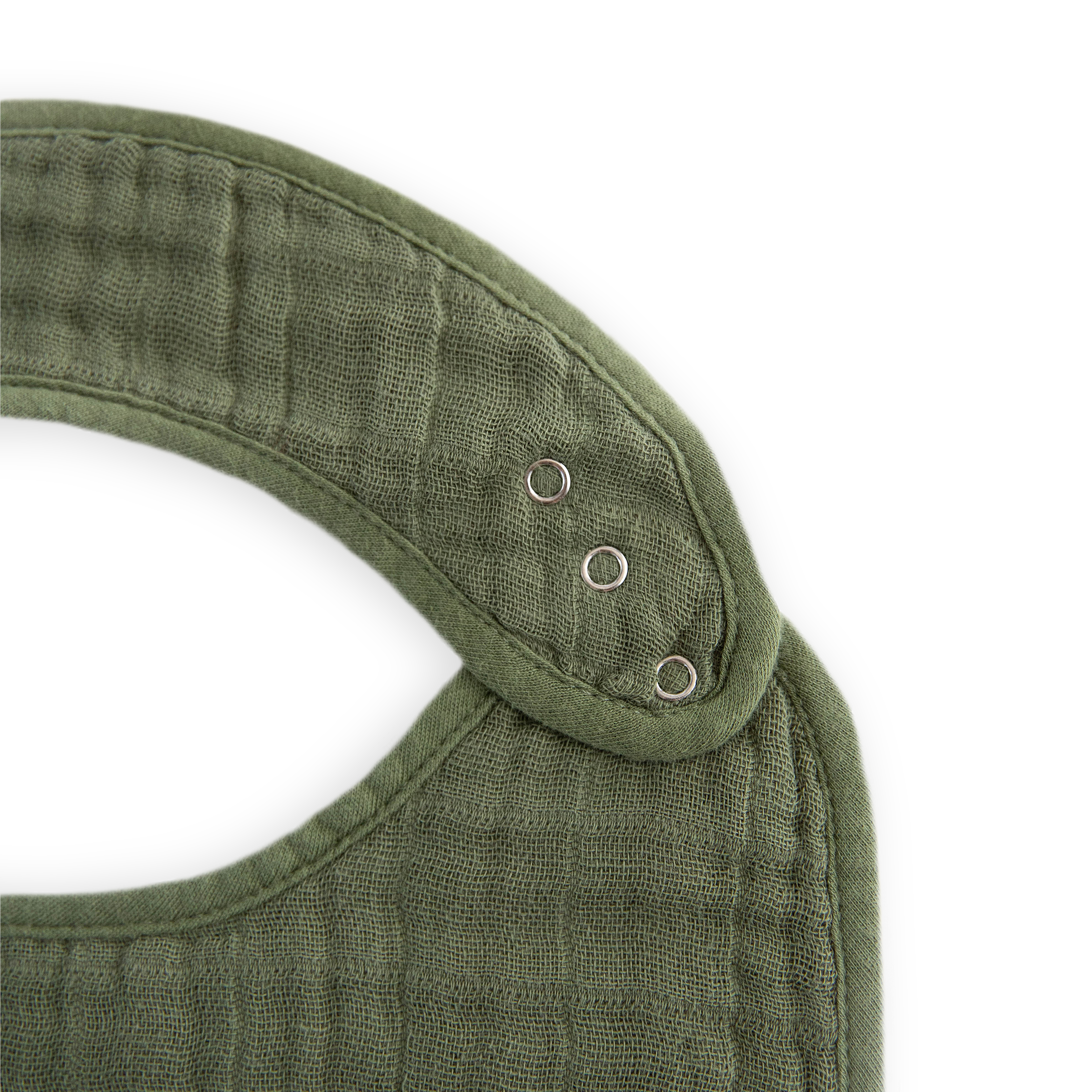 Cotton Muslin Classic Bib 3 Pack - Fern 2