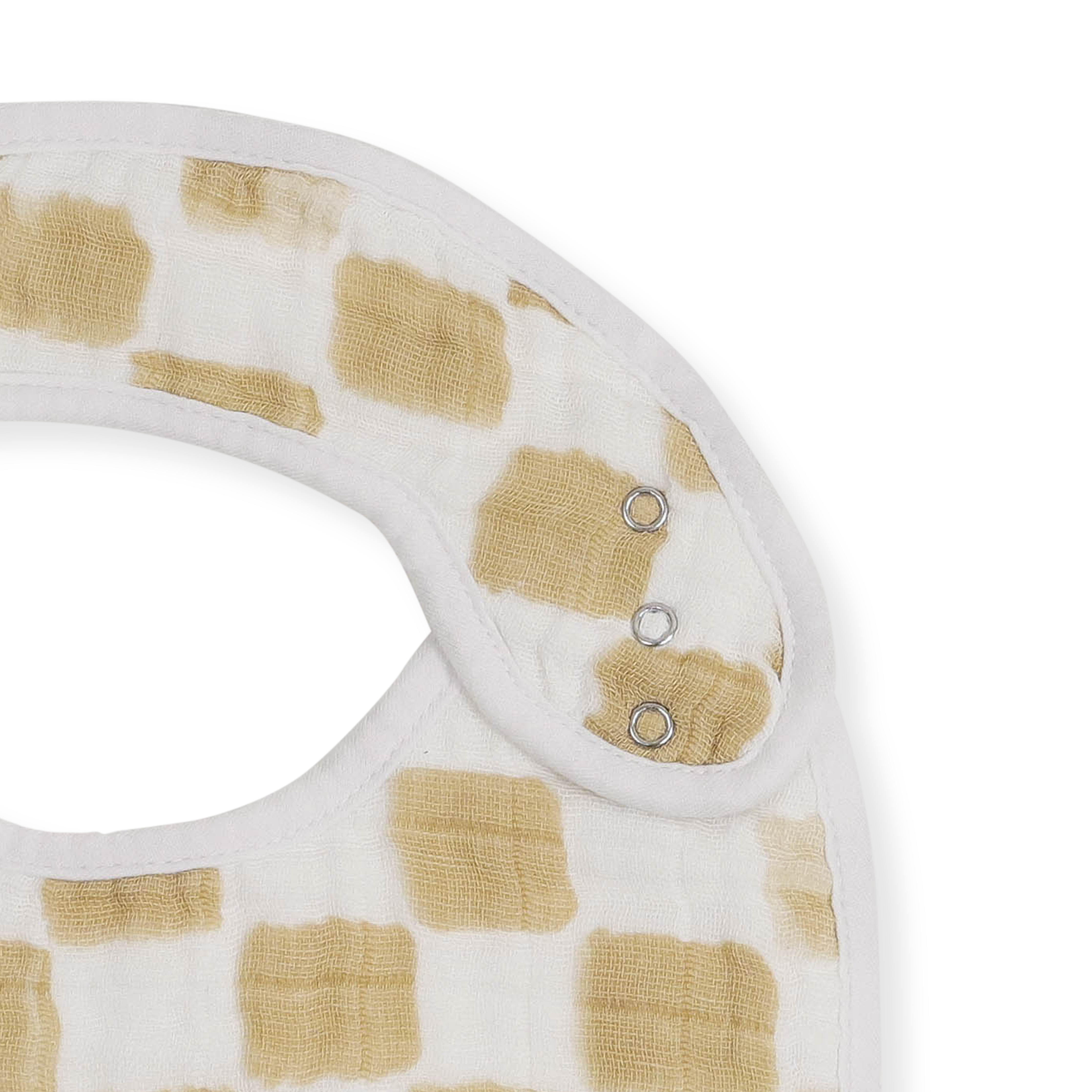 Cotton Muslin Classic Bib 3 Pack - Adobe Checker
