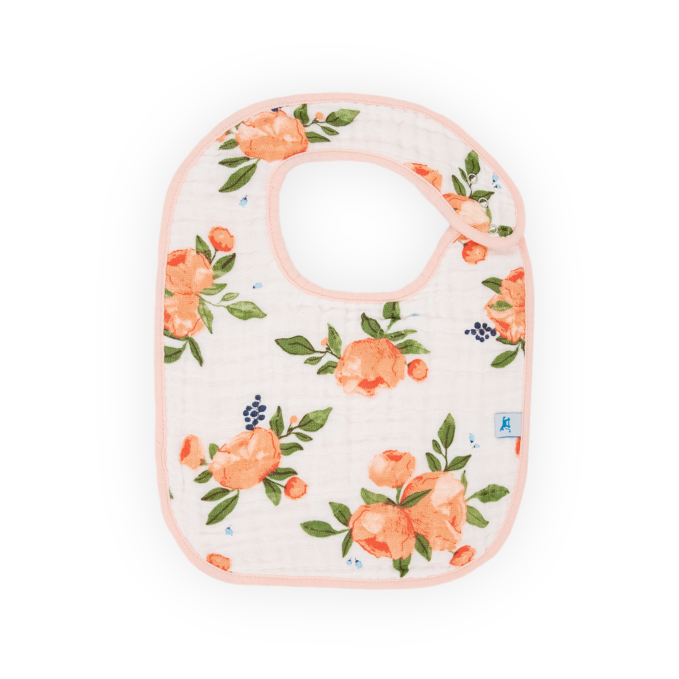 Cotton Muslin Classic Bib 3 Pack - Watercolor Roses