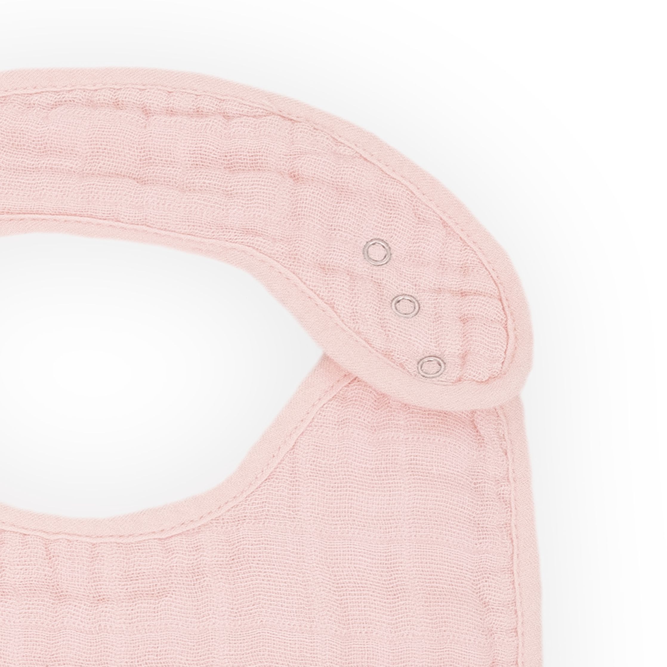 Cotton Muslin Classic Bib 3 Pack - Light Pink