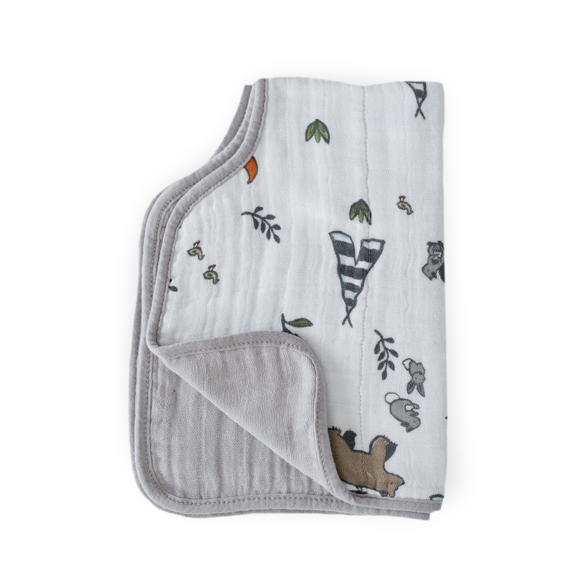 Cotton Muslin Burp Cloth - Forest Friends