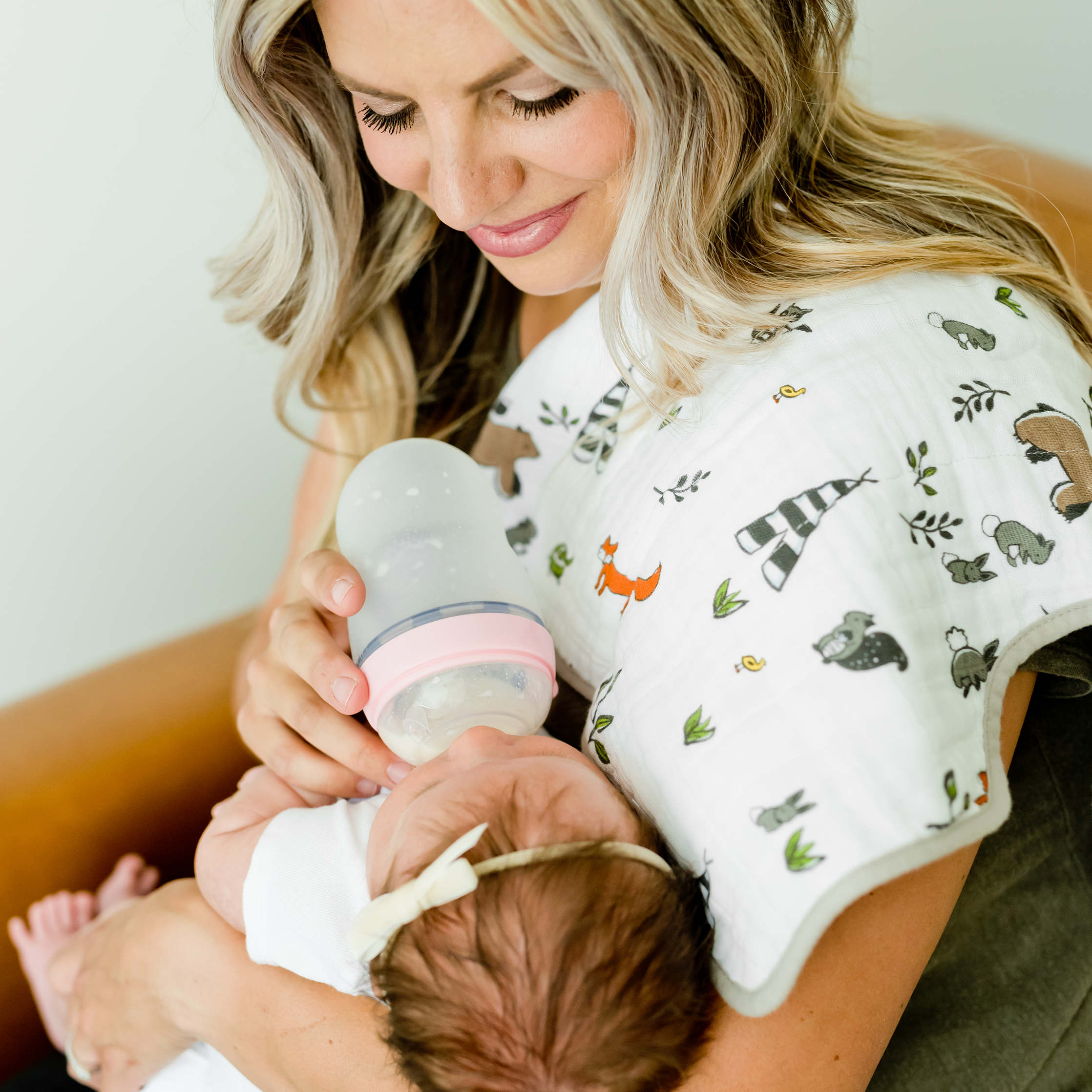 Cotton Muslin Burp Cloth - Forest Friends