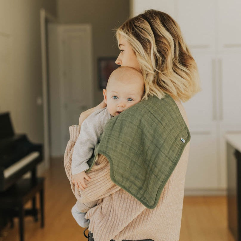 Cotton Muslin Burp Cloth 2 Pack - Fern