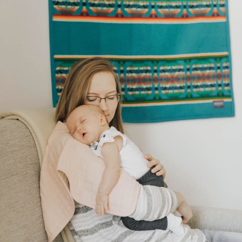 Cotton Muslin Burp Cloth 2 Pack - Light Pink