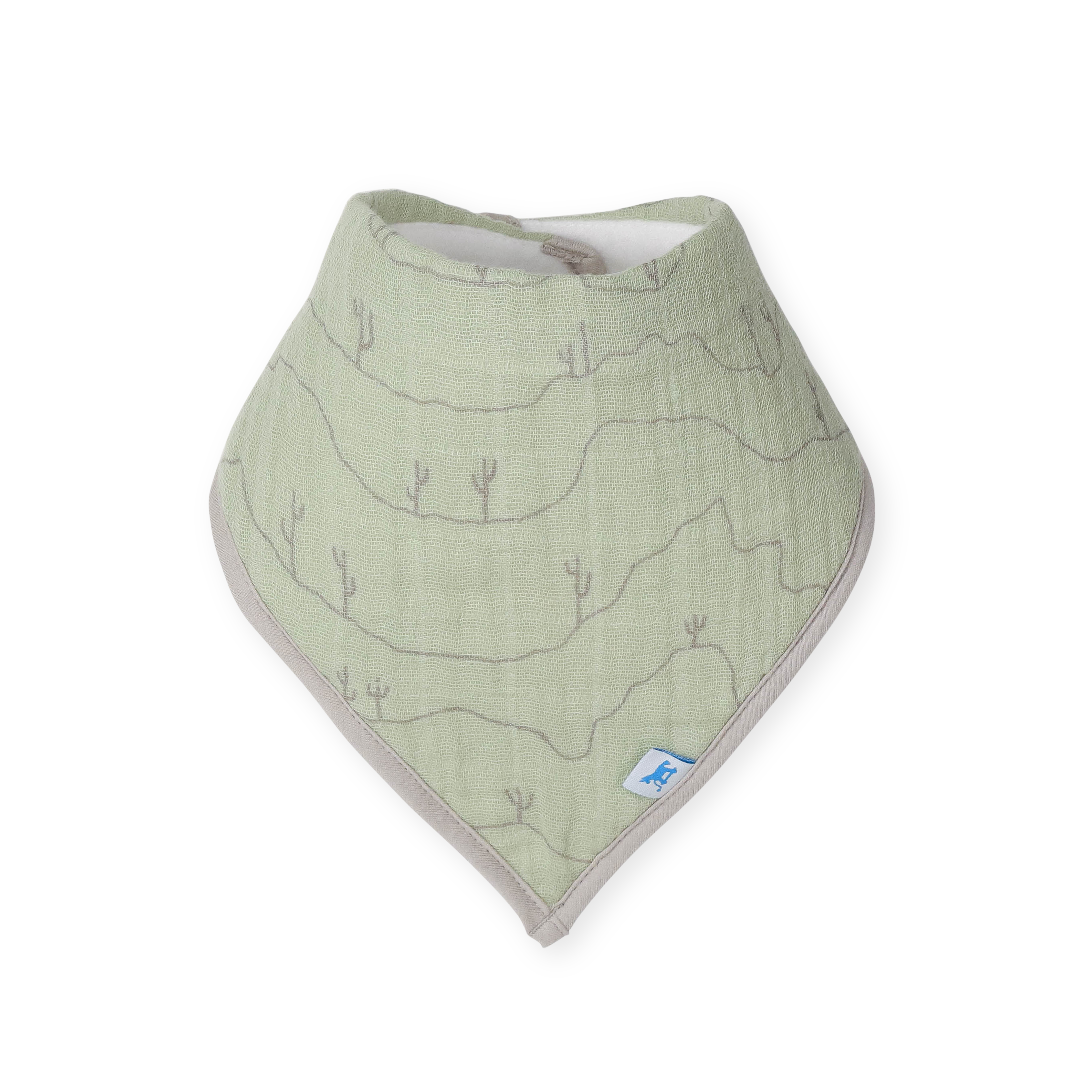 Cotton Muslin + Fleece Bandana Bib 4 Pack - Adobe Checker