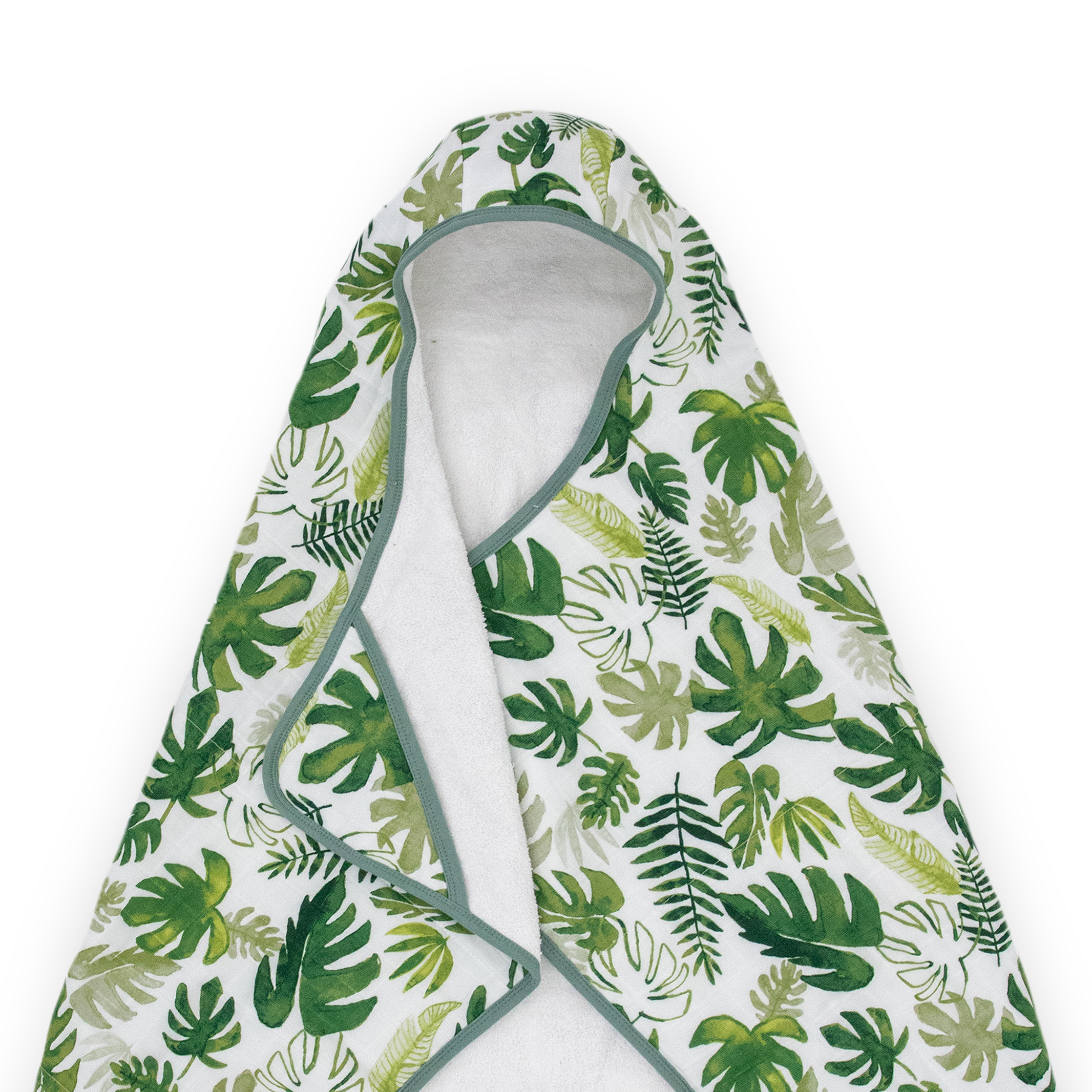 Toddler Hooded Towel - Tropical Leaf