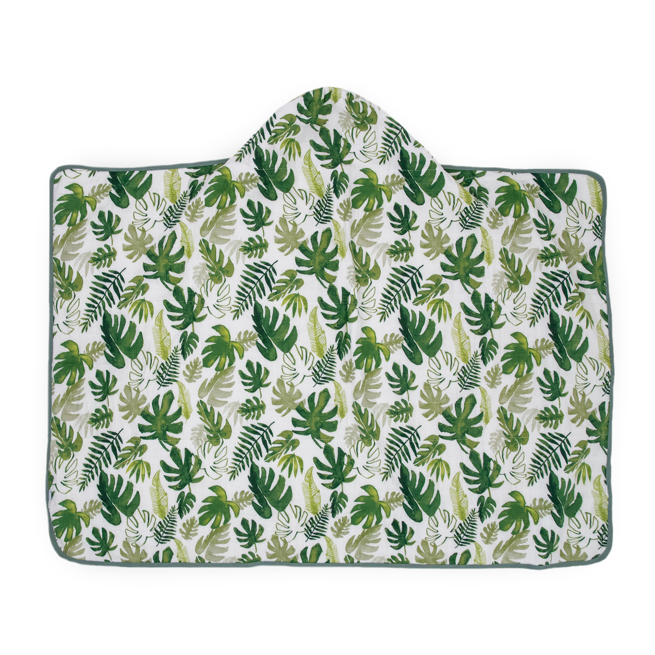 Toddler Hooded Towel - Tropical Leaf