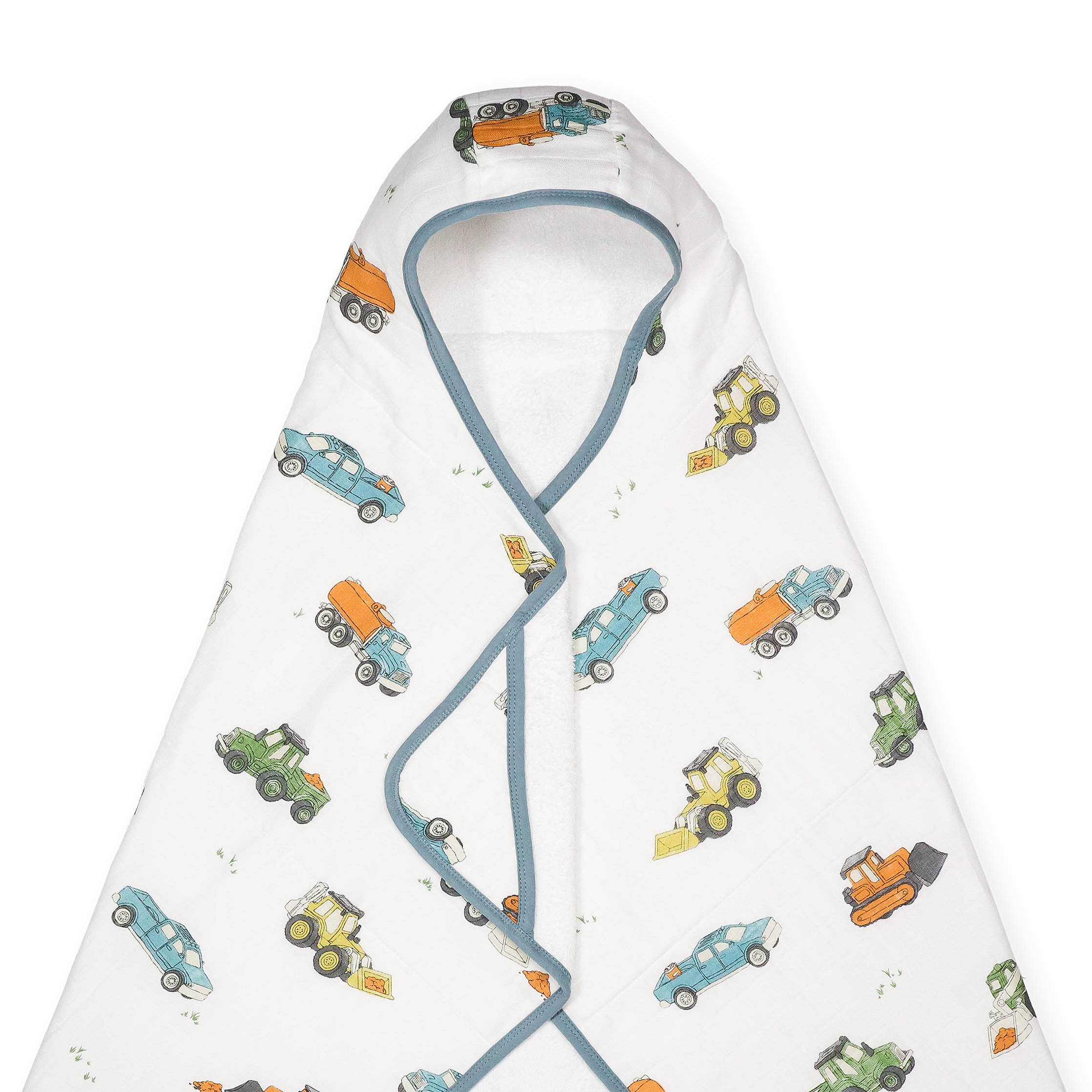 Toddler Hooded Towel - Work Trucks