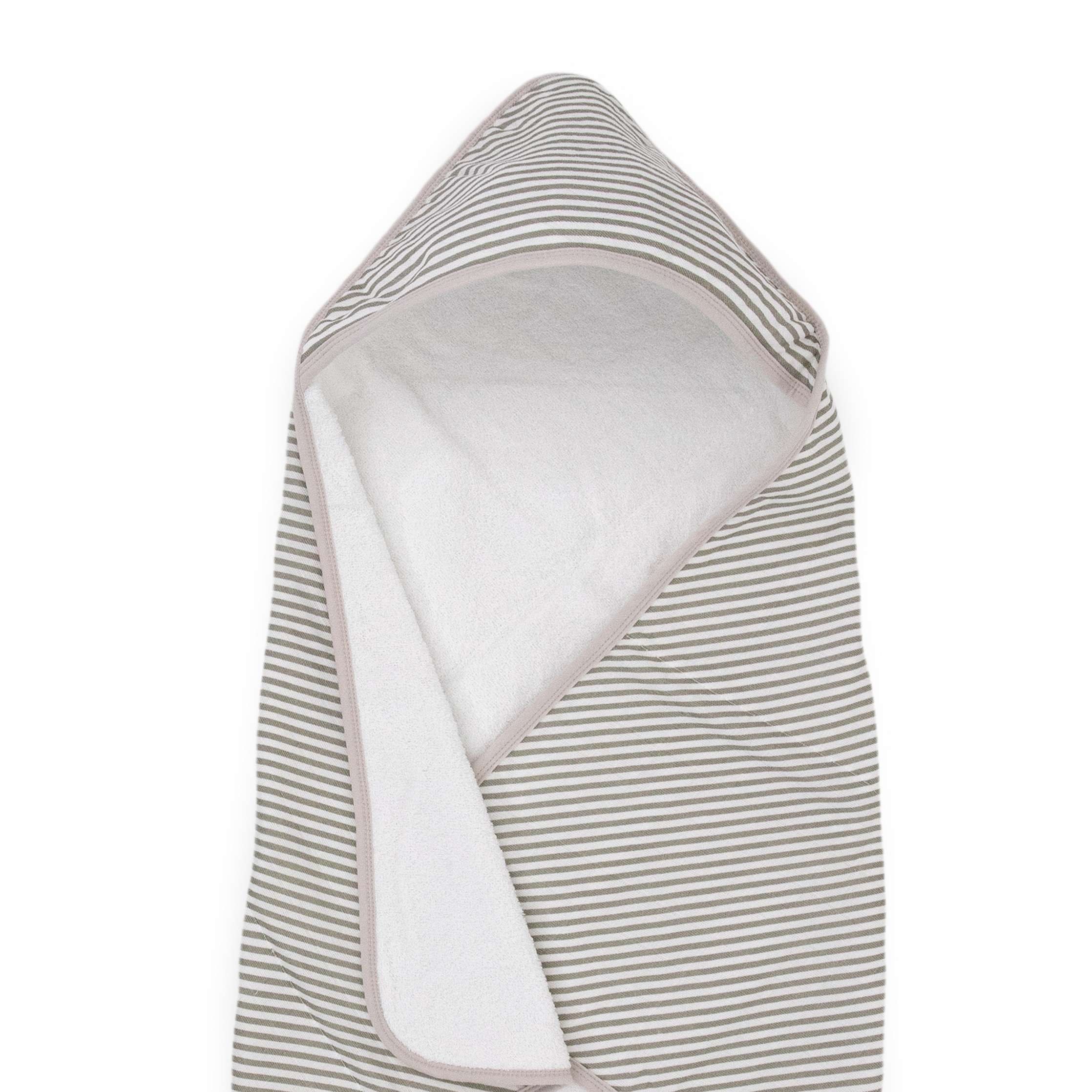 Infant Hooded Towel - Grey Stripe