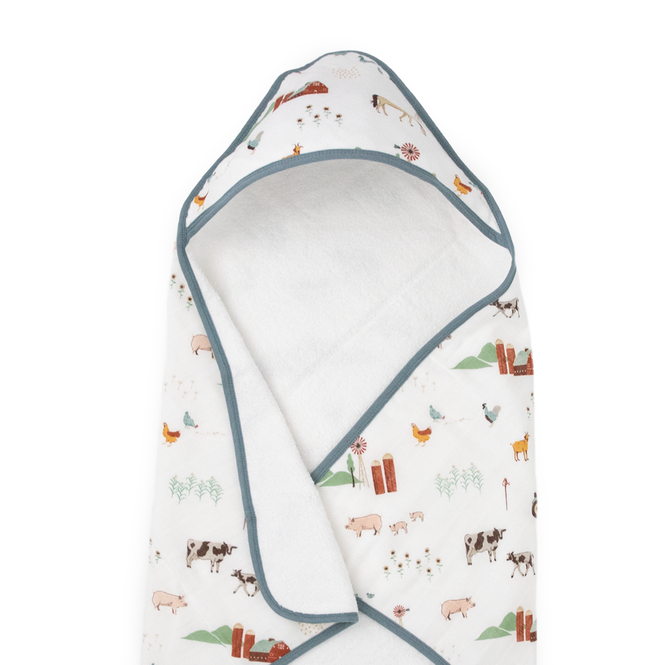 Infant Hooded Towel - Farmyard