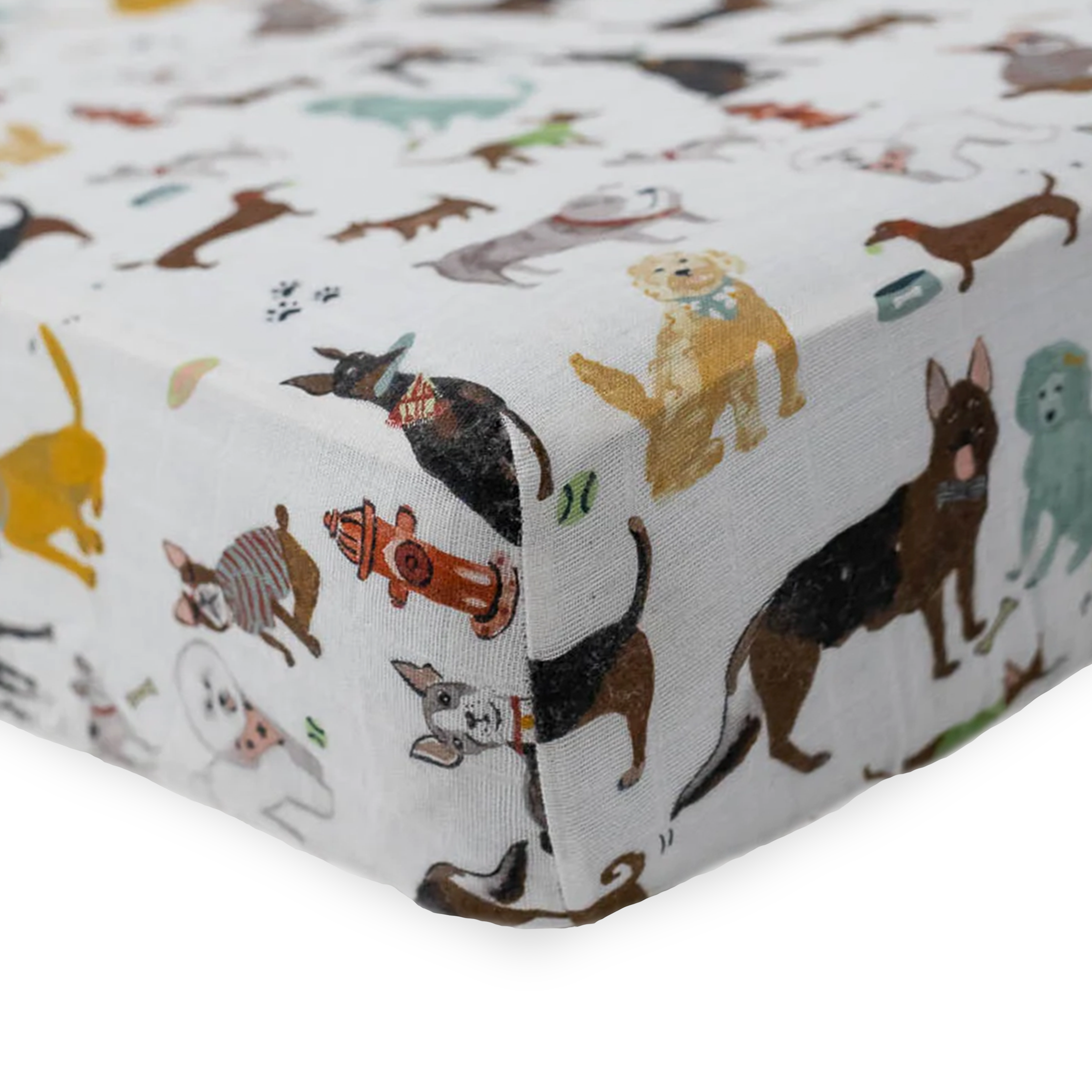 Cotton Muslin Crib Sheet - Woof