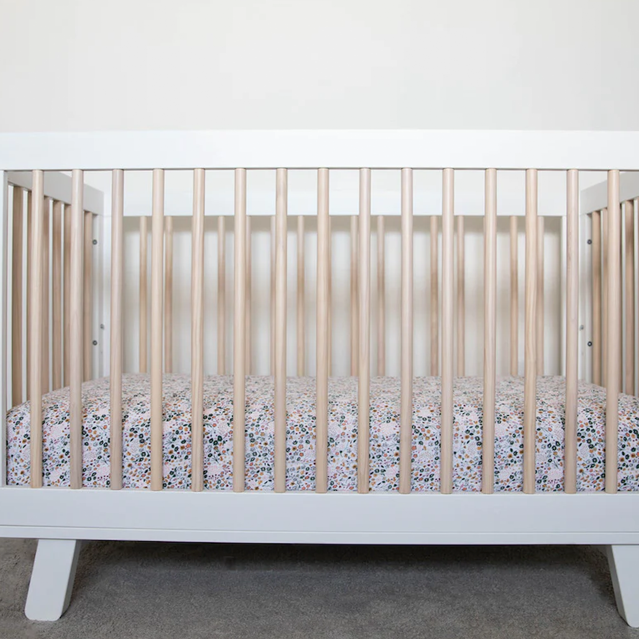 Cotton Muslin Crib Sheet - Pressed Petals