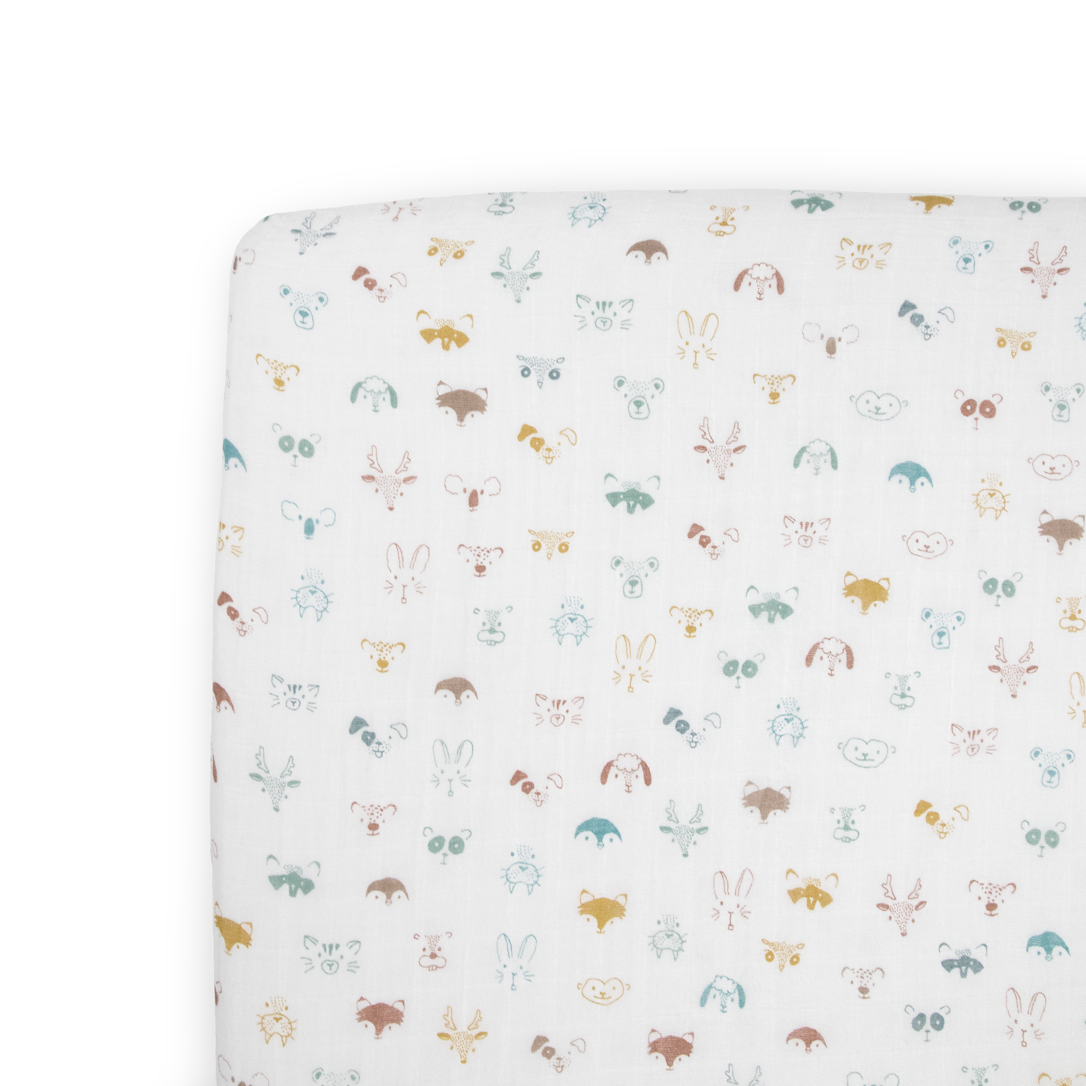 Cotton Muslin Toddler Bedding 3 Piece Set - Watercolor Critters