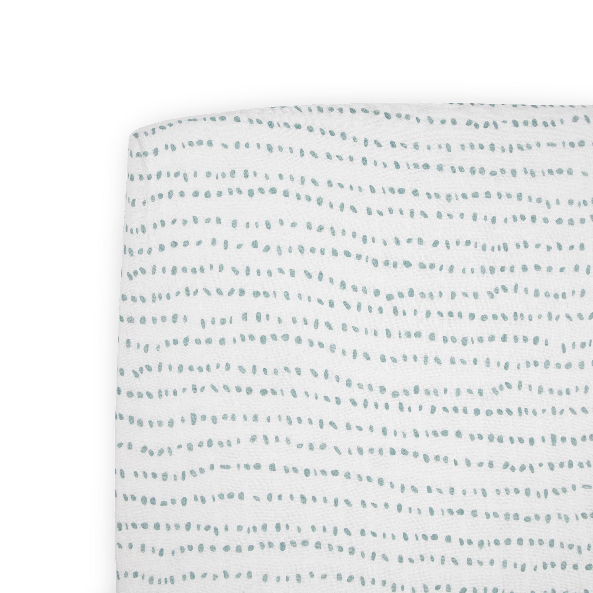 Cotton Muslin Crib Sheet - Stone Stripe