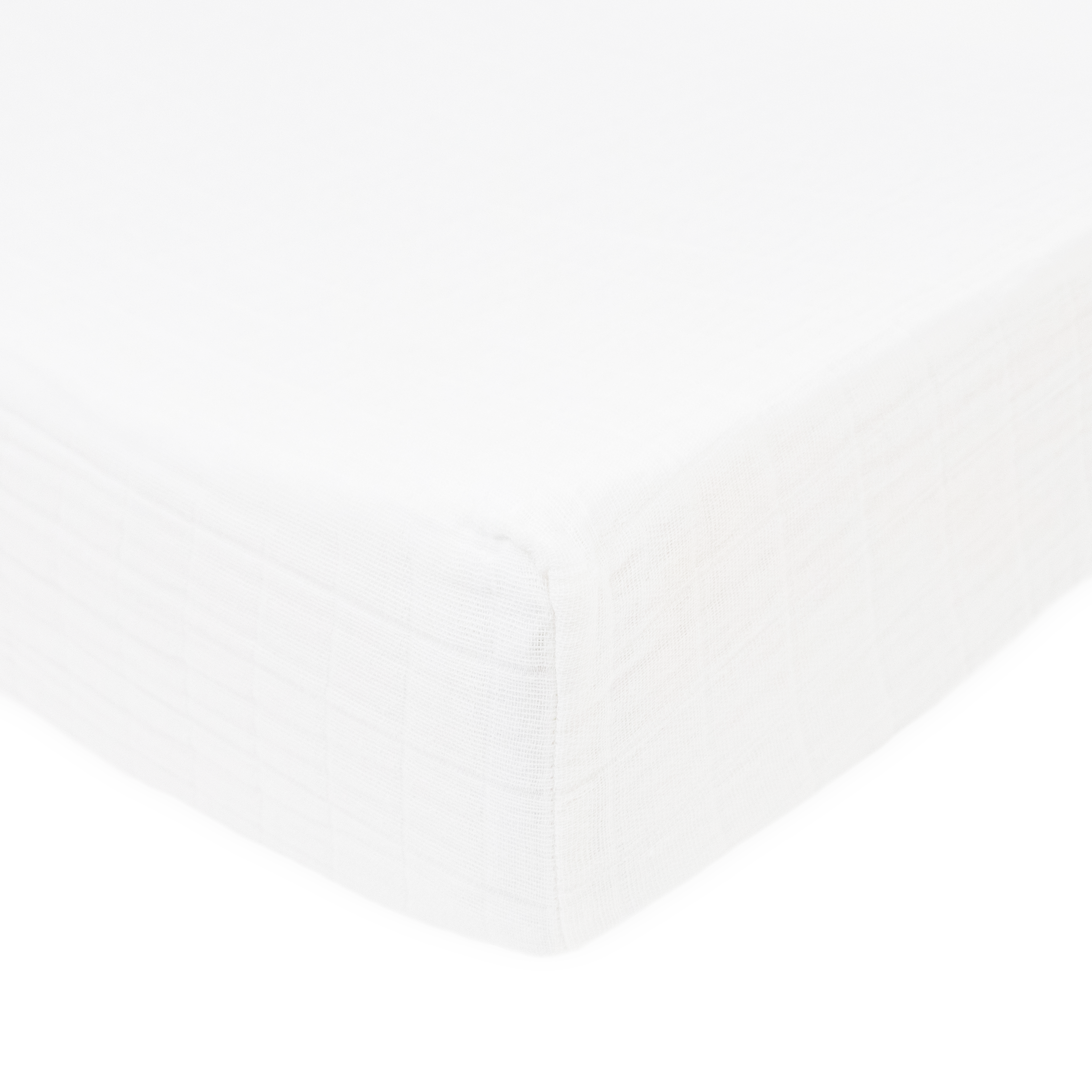 Cotton Muslin Changing Pad Cover - White