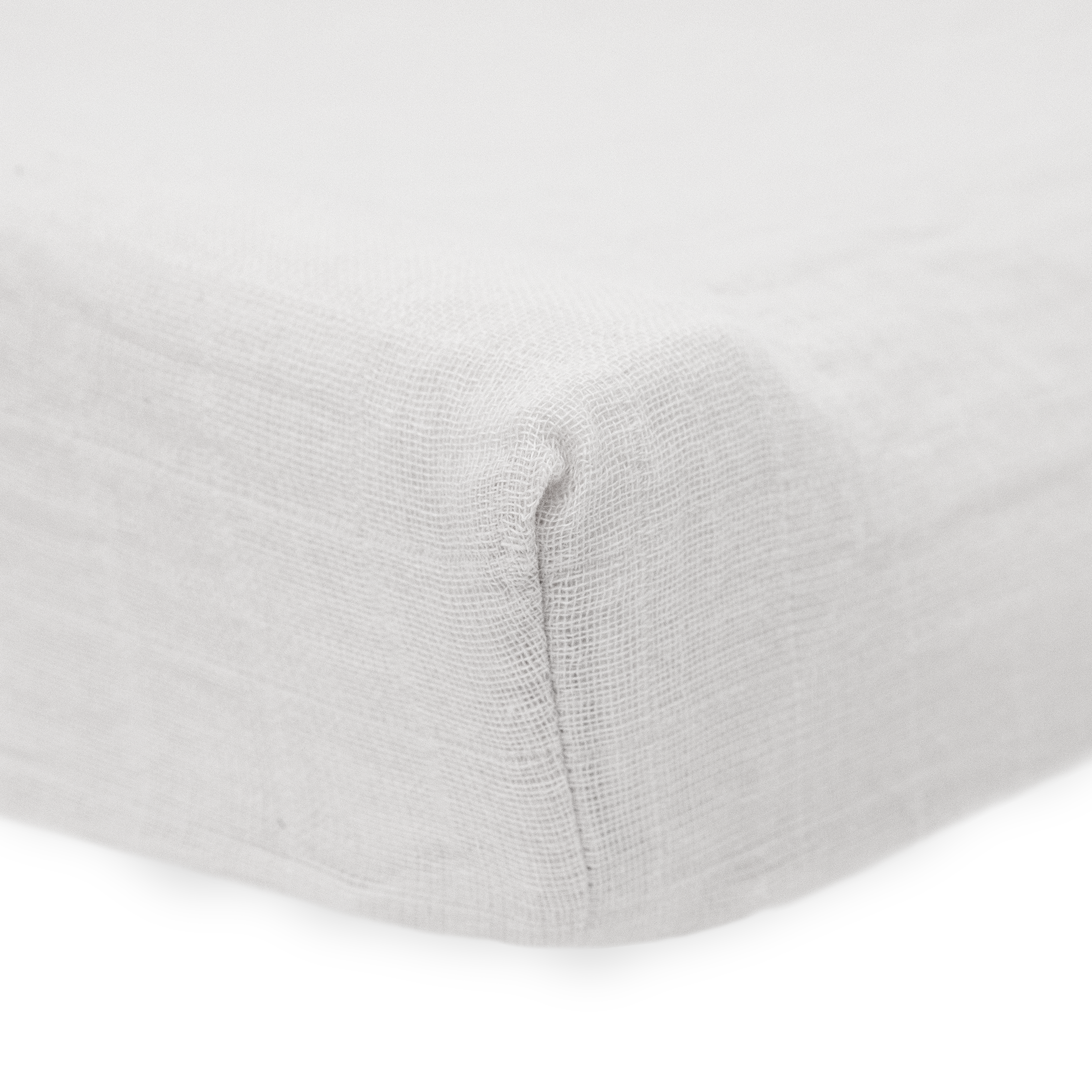 Organic Cotton Muslin Changing Pad Cover - White