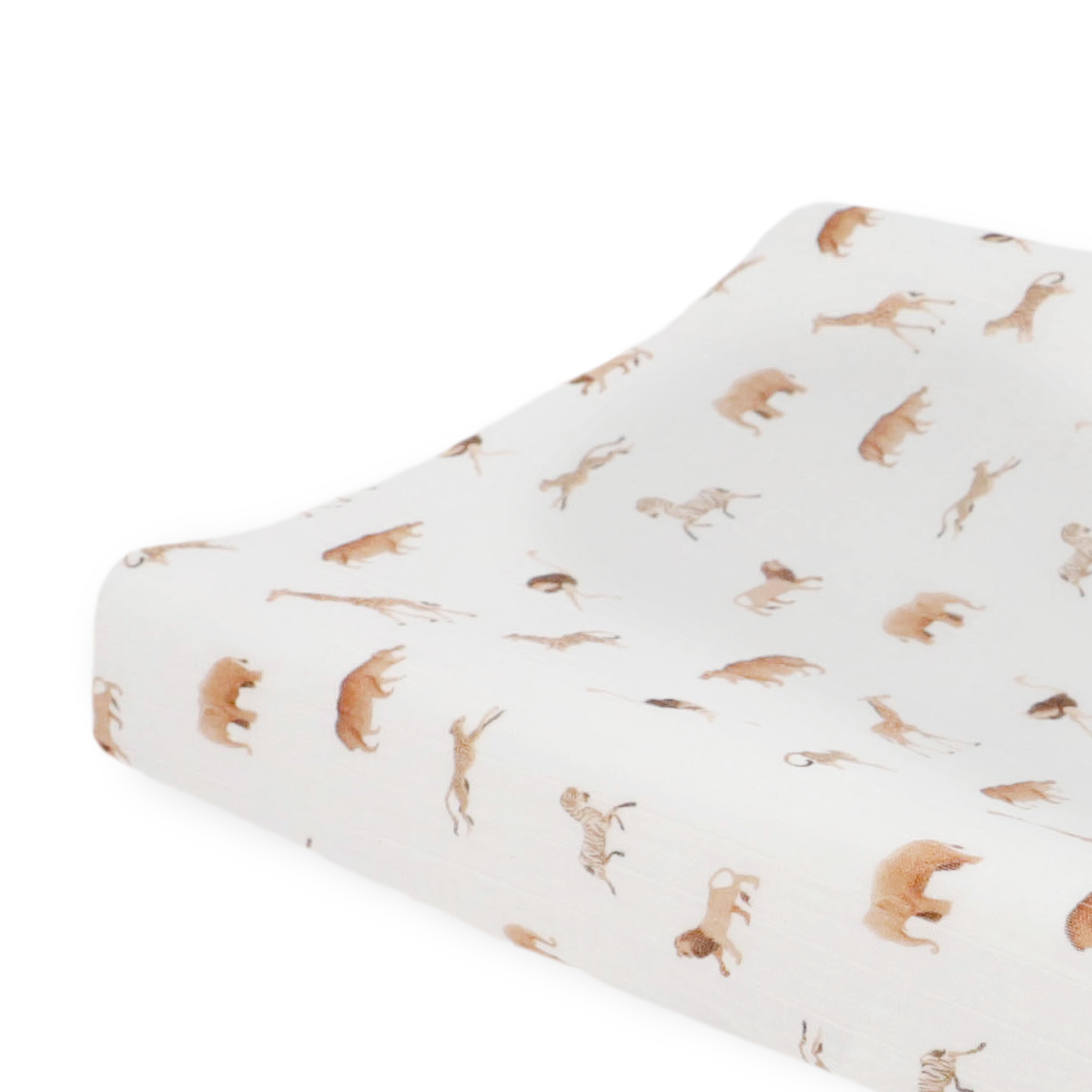 Organic Cotton Muslin Changing Pad Cover - Animal Crackers
