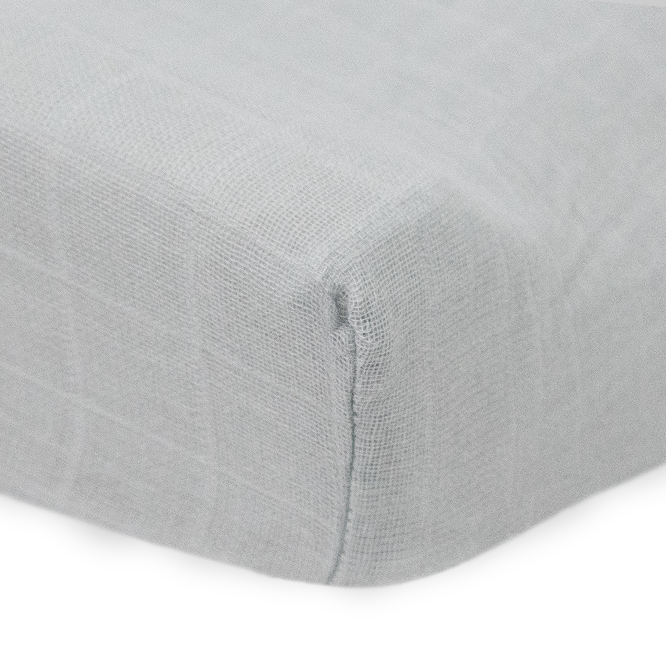 Organic Cotton Muslin Changing Pad Cover - White Sage