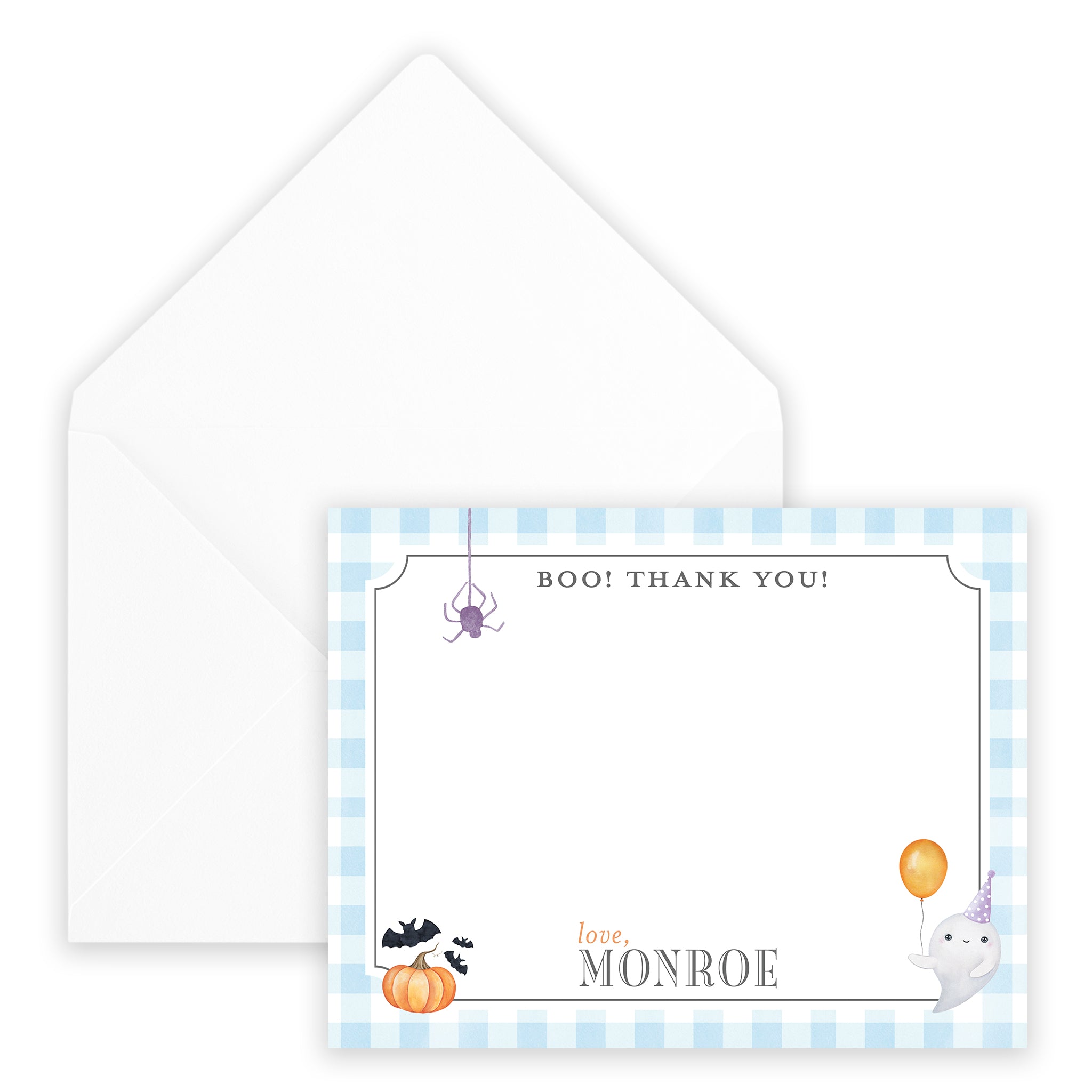 Sweet & Spooky Blue Notecard