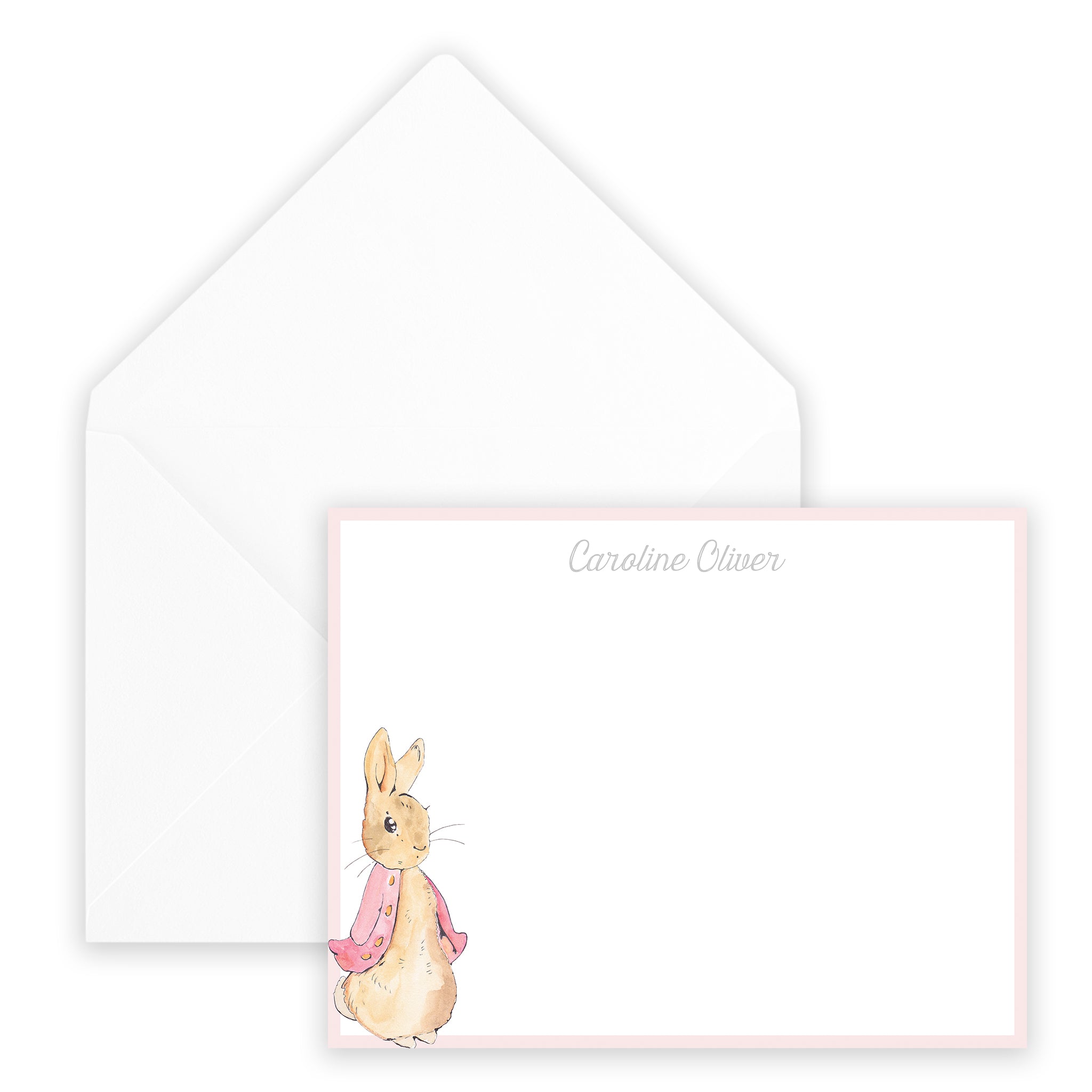 Pink Peter Rabbit Notecard