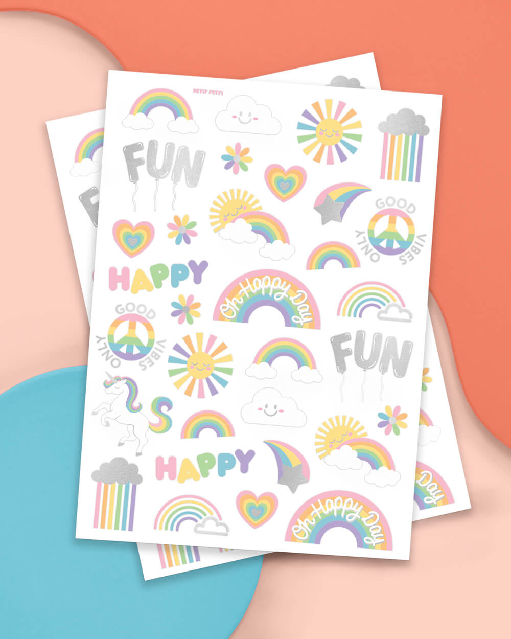 Rainbow š Tats - 46 Foil Temporary Tattoos