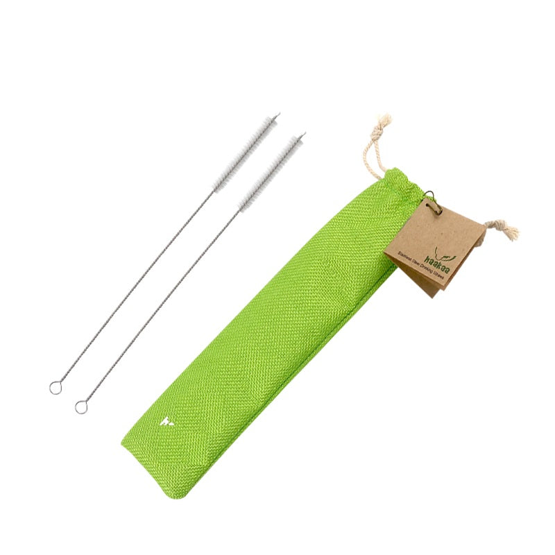 Haakaa Straw Brushes With Linen Carrying Bag, 2 Pk