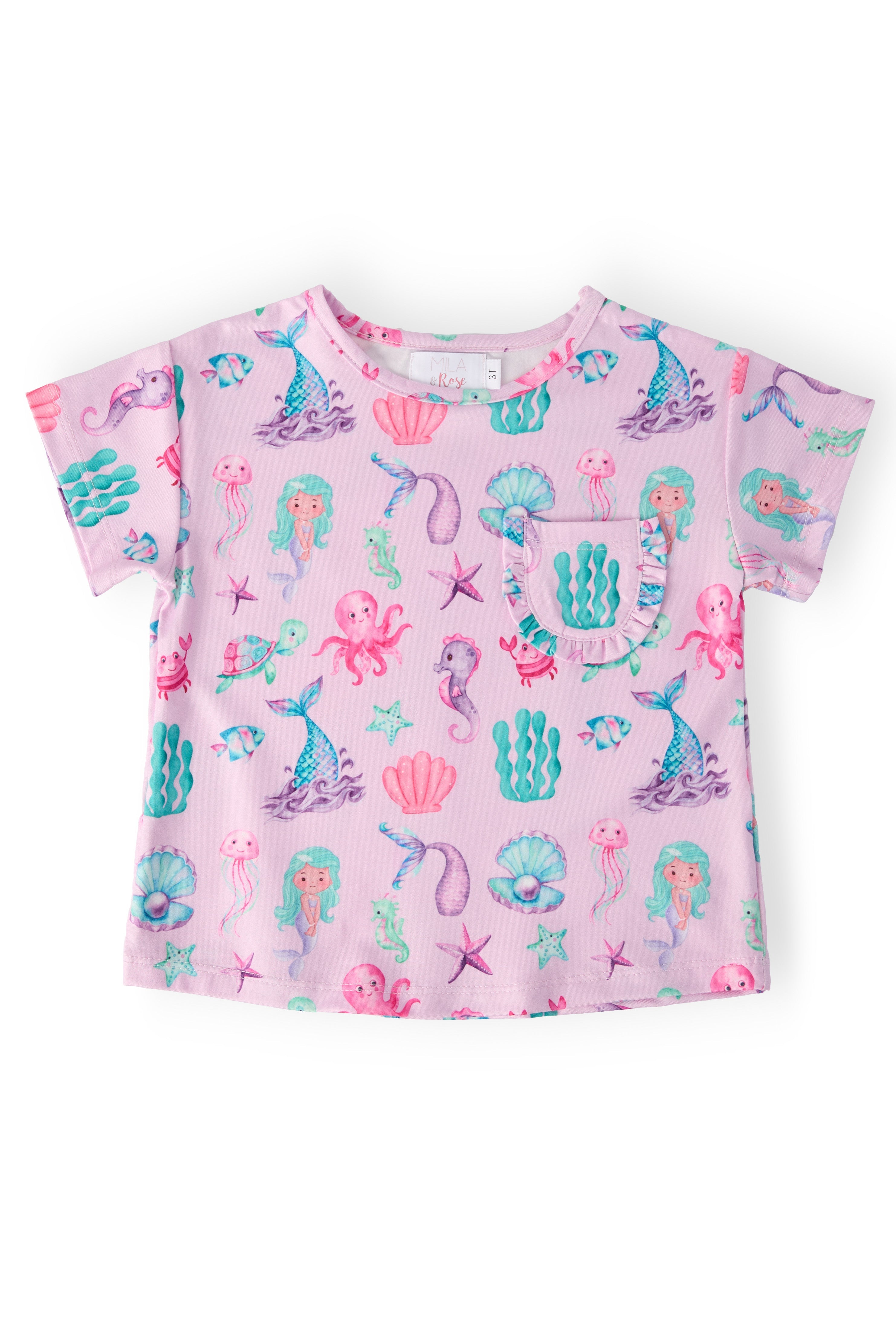 Under The Sea Ruffle Pocket Tee
