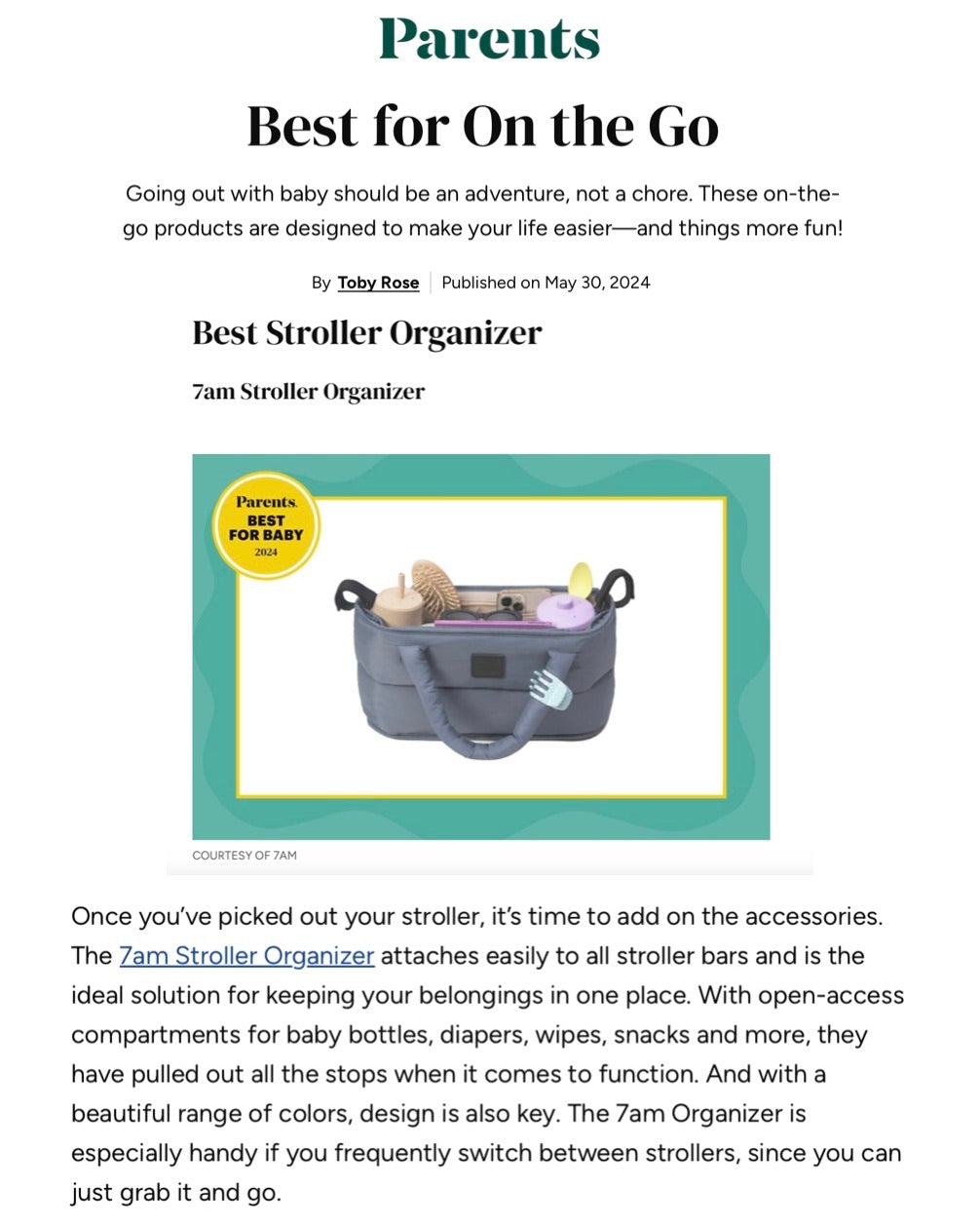 Romy Stroller Organizer - Benji