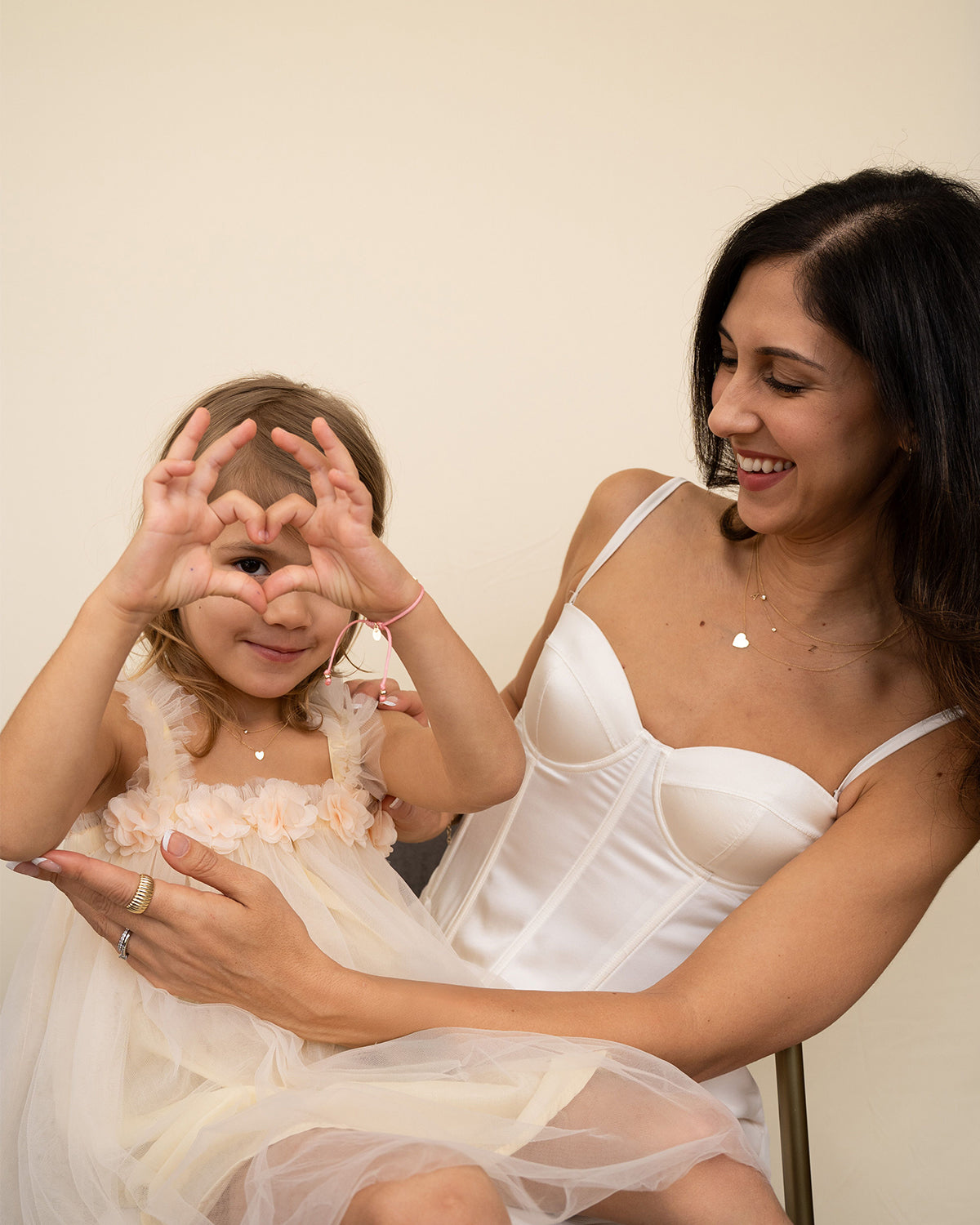 14k Gold Heart Necklaces - Mommy + Me