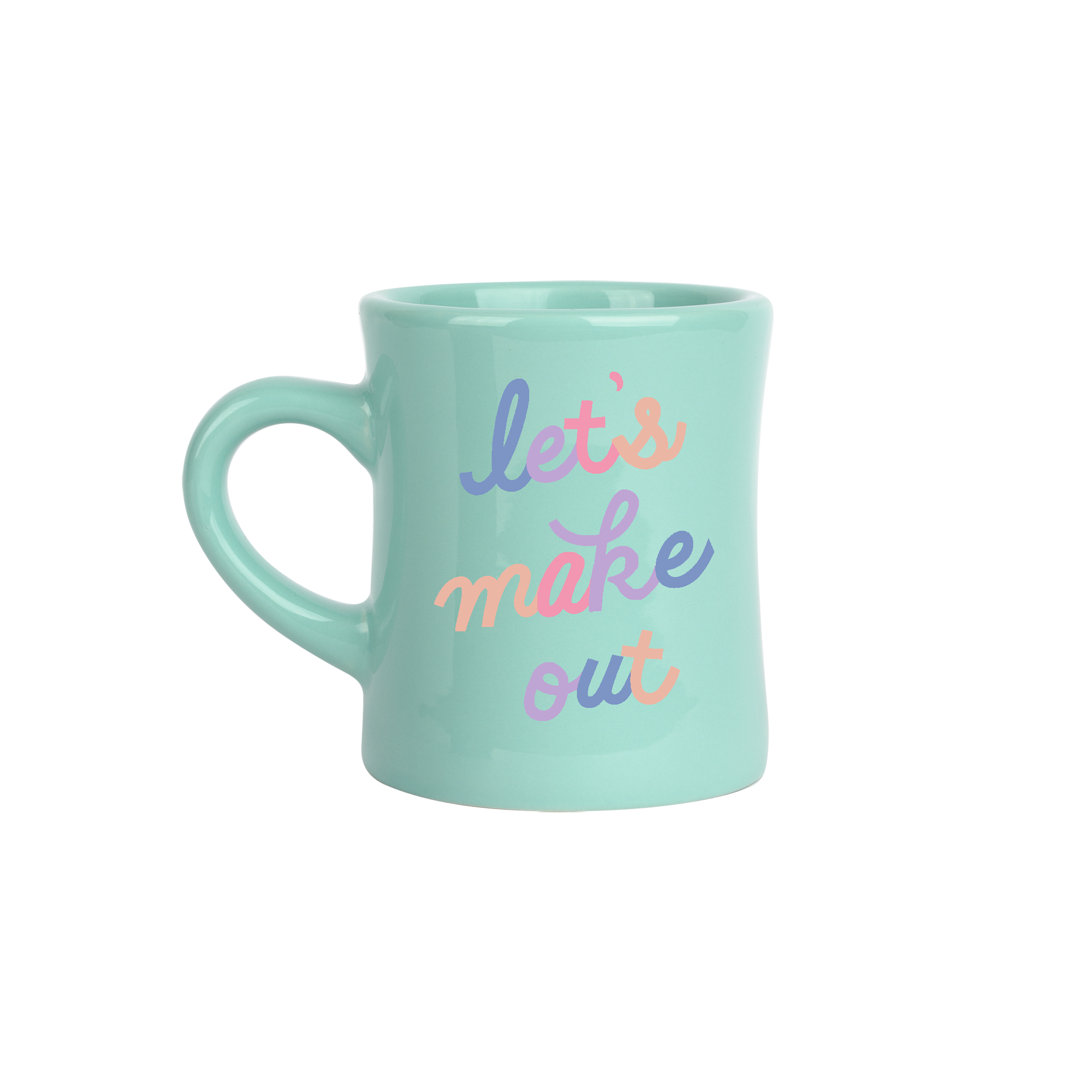 Let's Make Out Mint Diner Mug