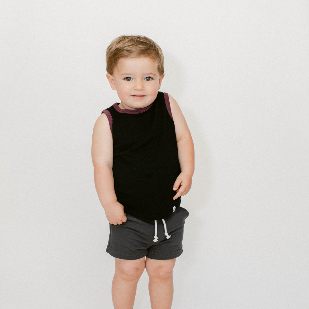 Muscle Tank Top In Black