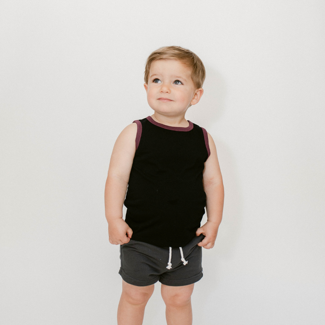 Muscle Tank Top In Black