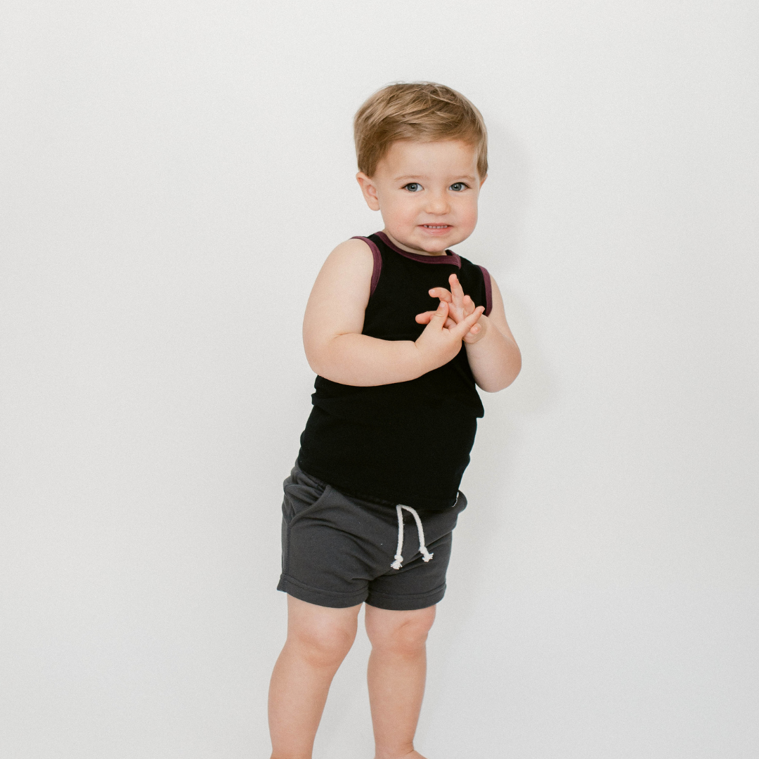 Muscle Tank Top In Black