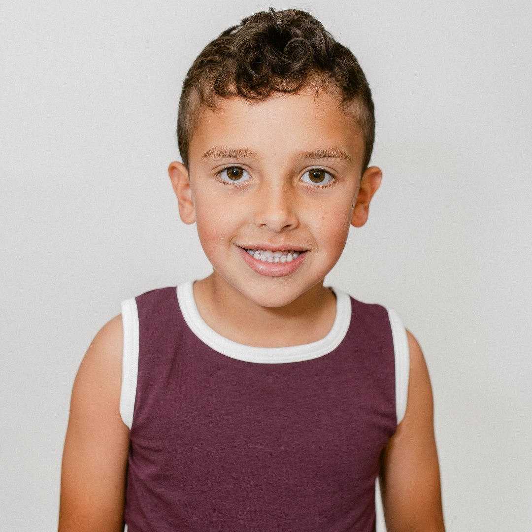 Muscle Tank Top In Burgundy Mist