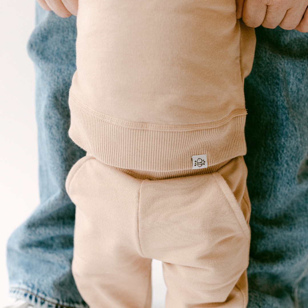 Leisure Sweat Set In Beige