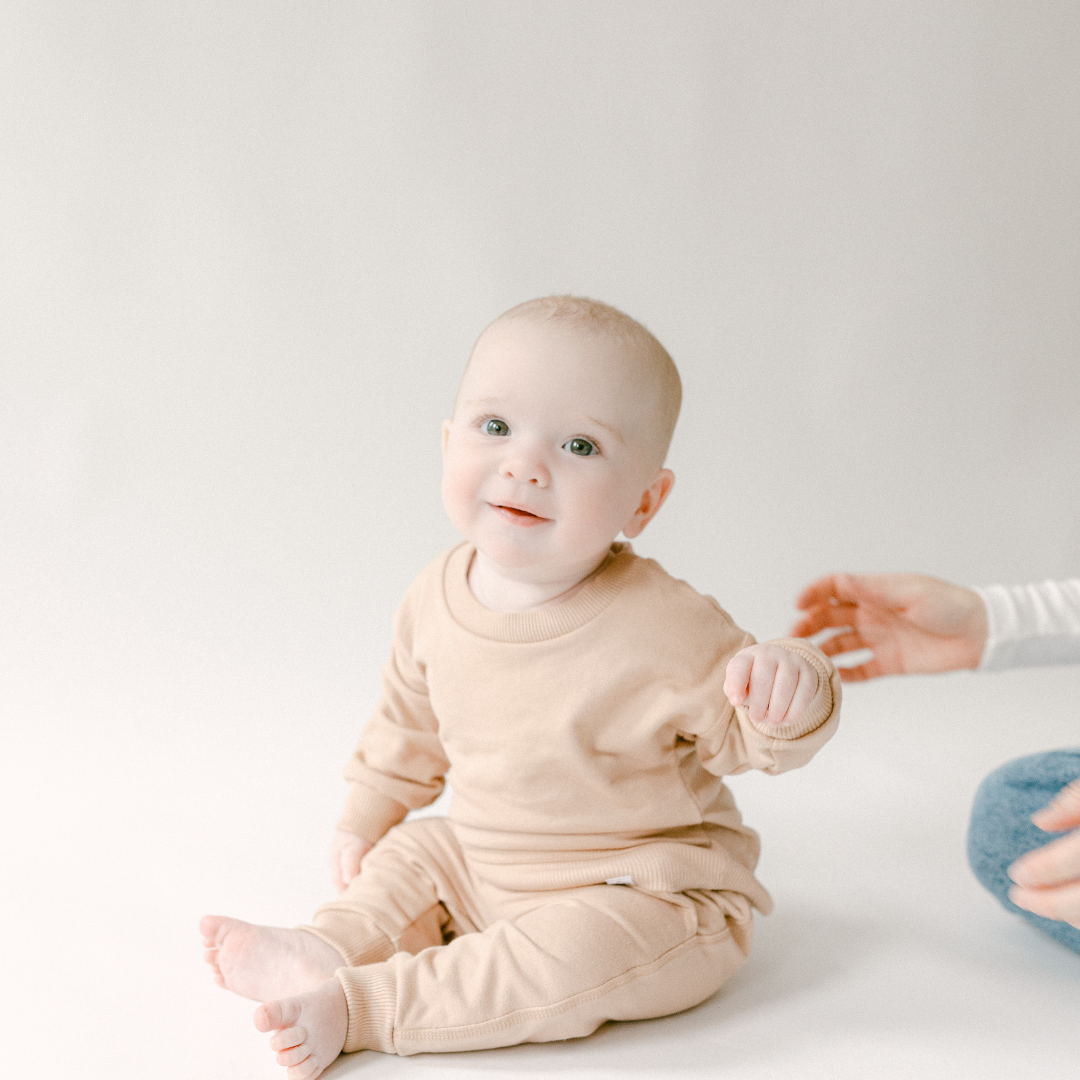 Leisure Sweat Set In Beige