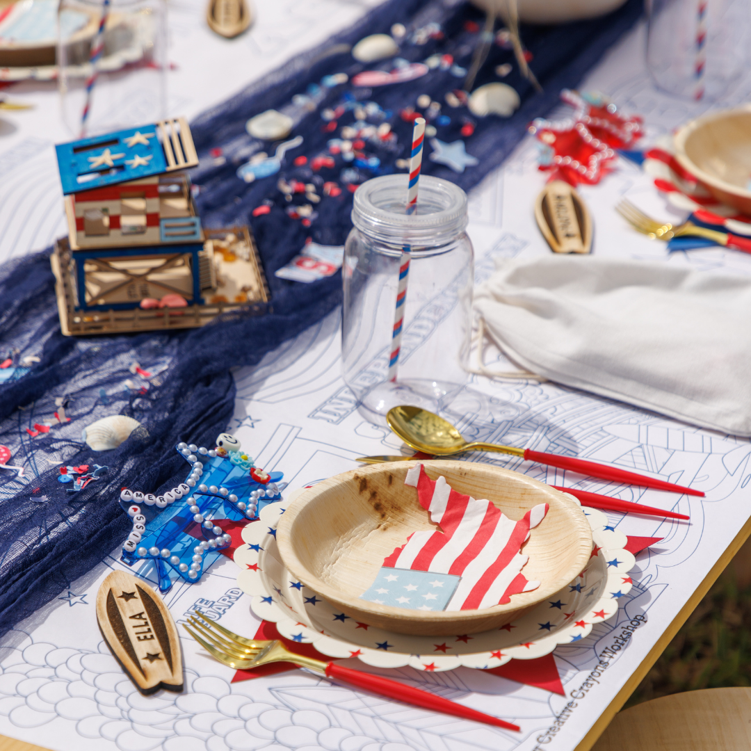 Usa Patriotic Coloring Tablecloth