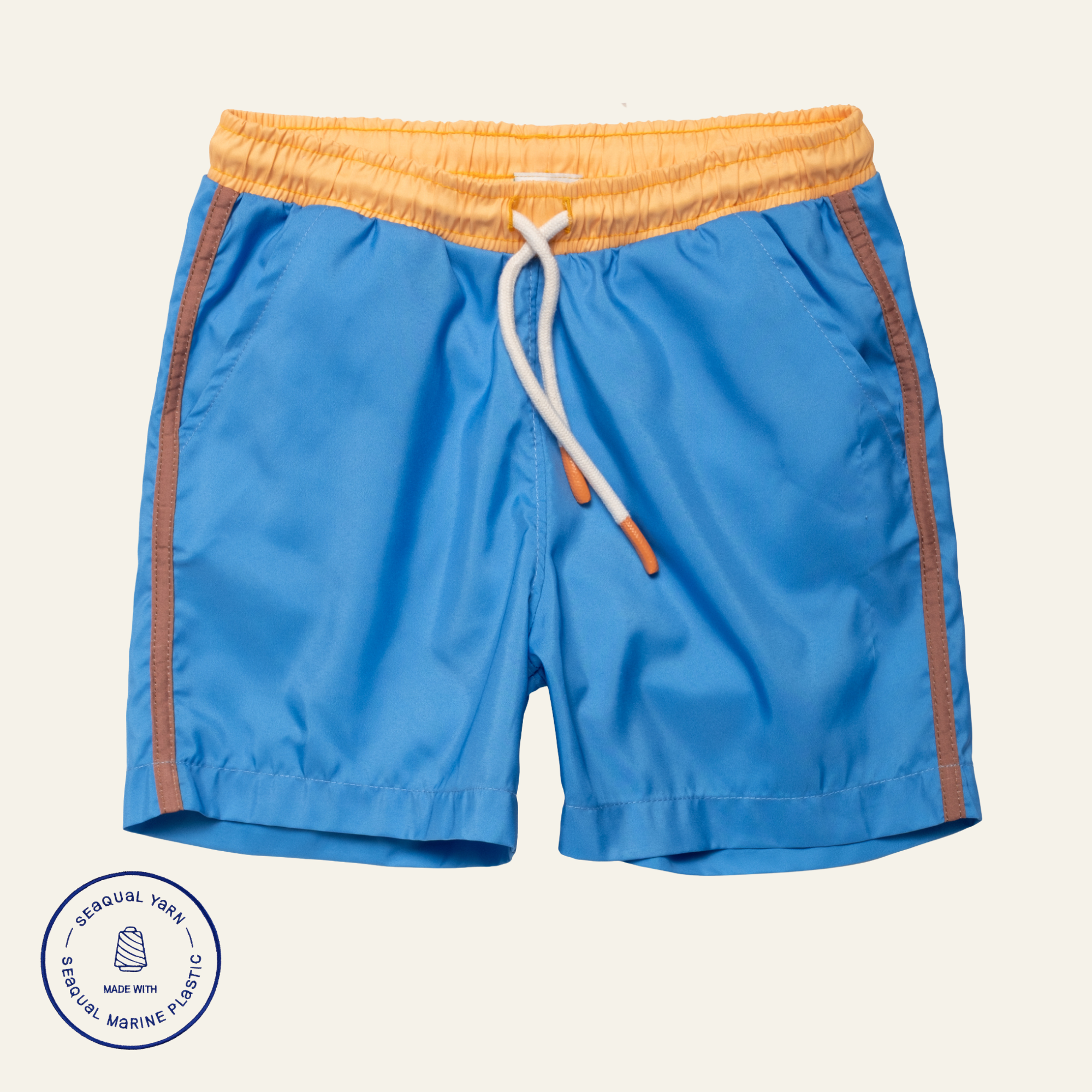 Blue Colorblock Swim Trunk