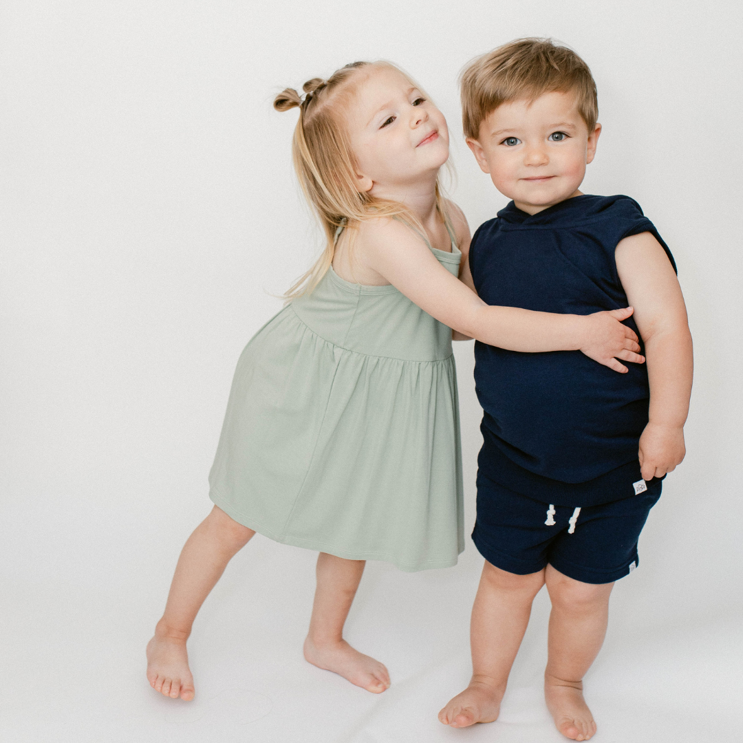 The Willow Strappy Dress In Sage