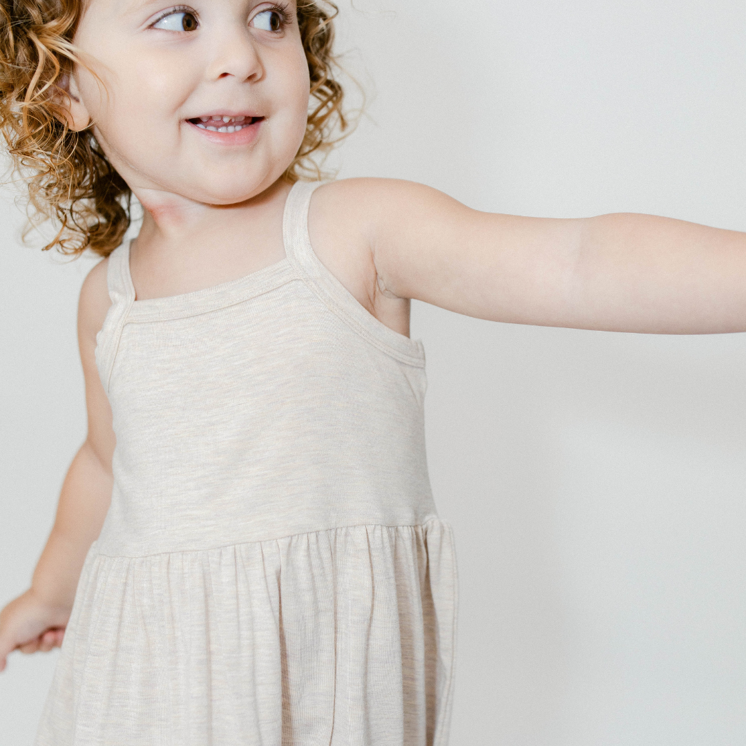 The Willow Strappy Dress In Oatmeal