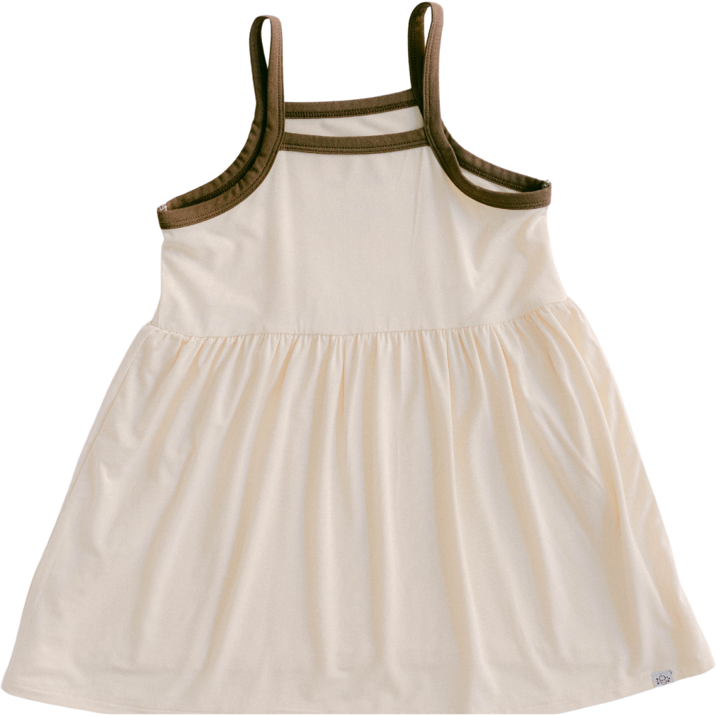 The Willow Strappy Dress In Coconut Cream