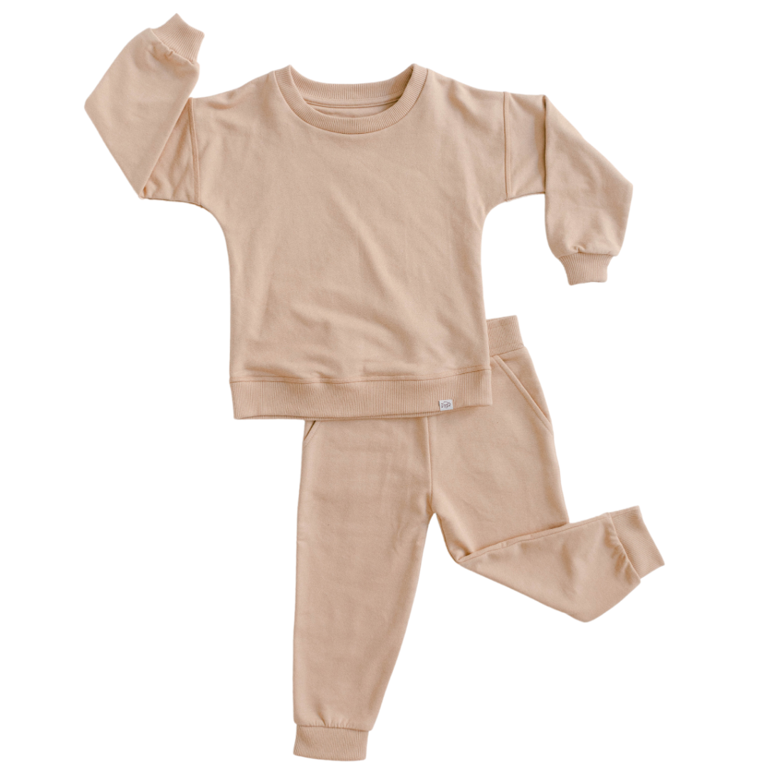 Leisure Sweat Set In Beige