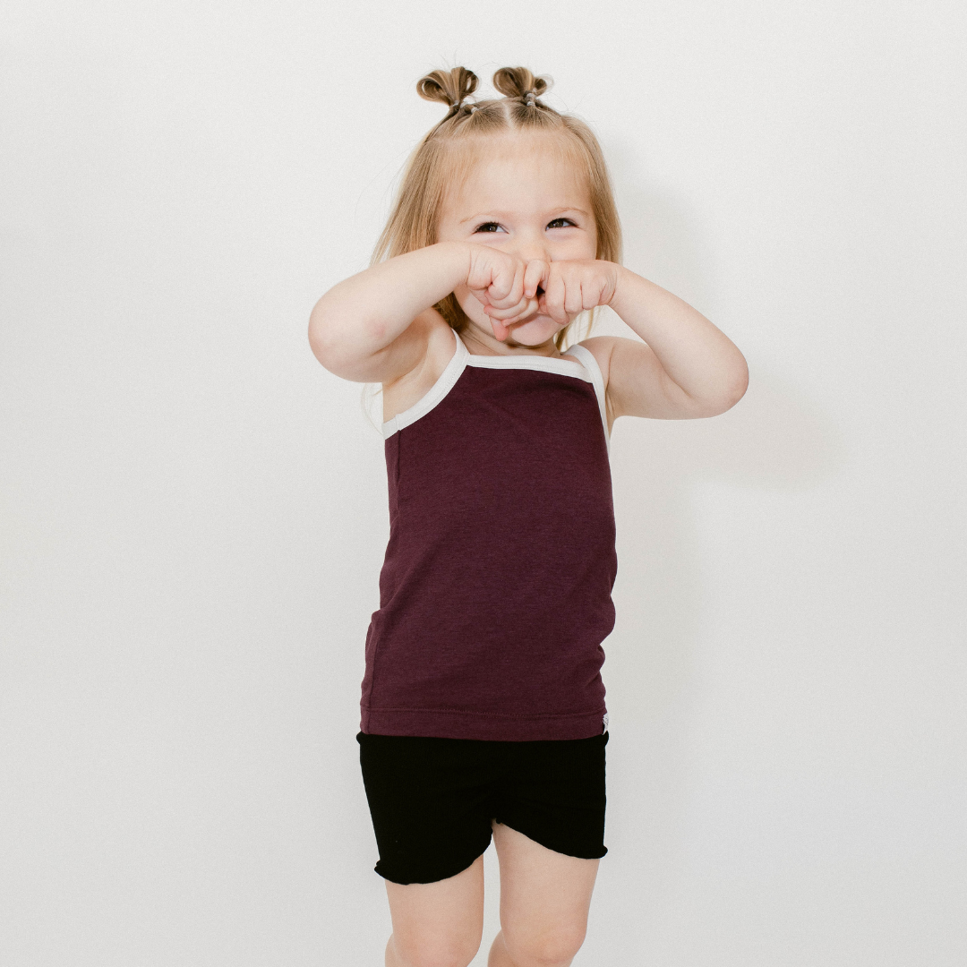 Strappy Tank In Burgundy Mist