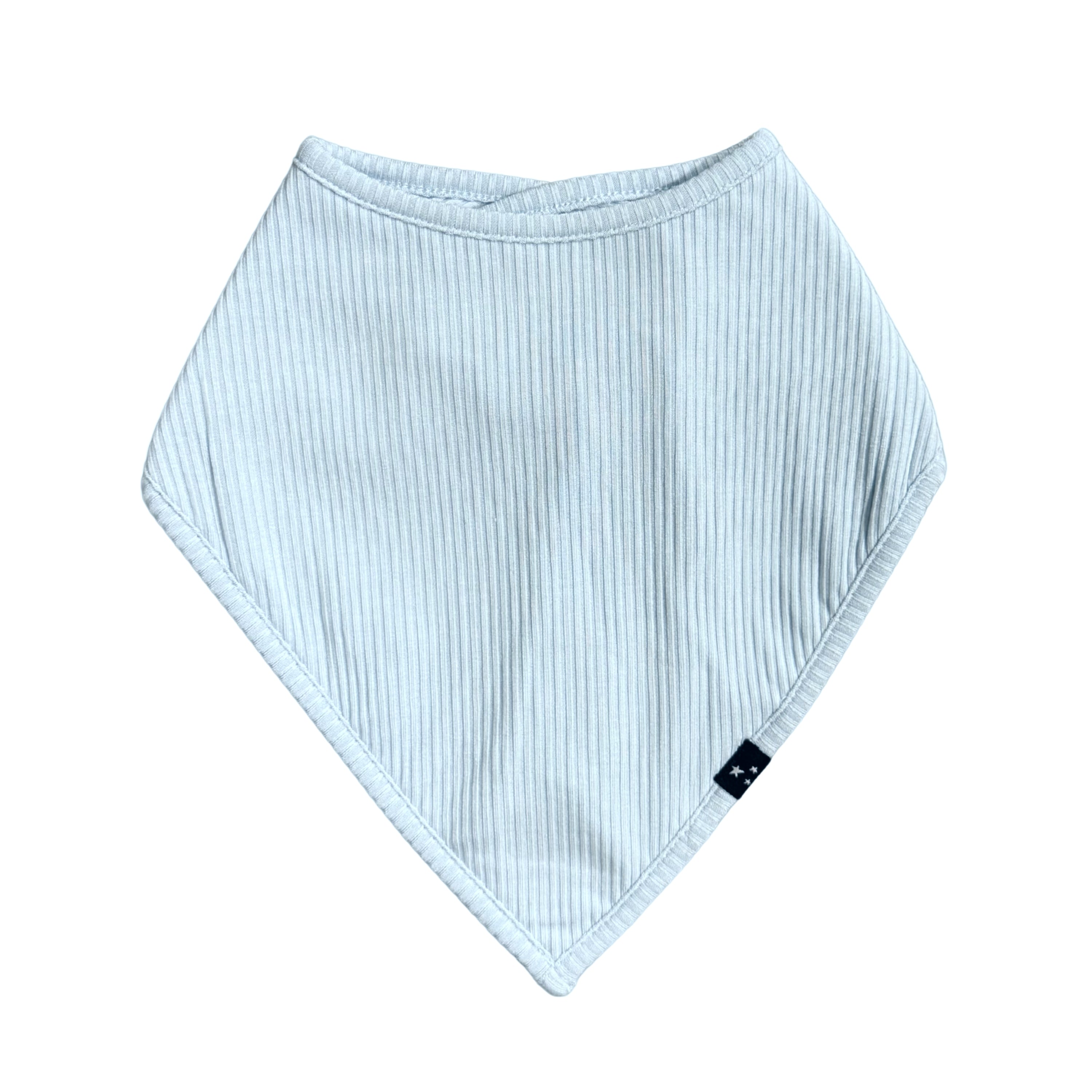 Baby Blue (ribbed) - Bandana Bib